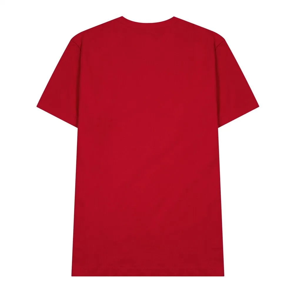 GIORDANO Red Men's Classic Man Embroidery Tees