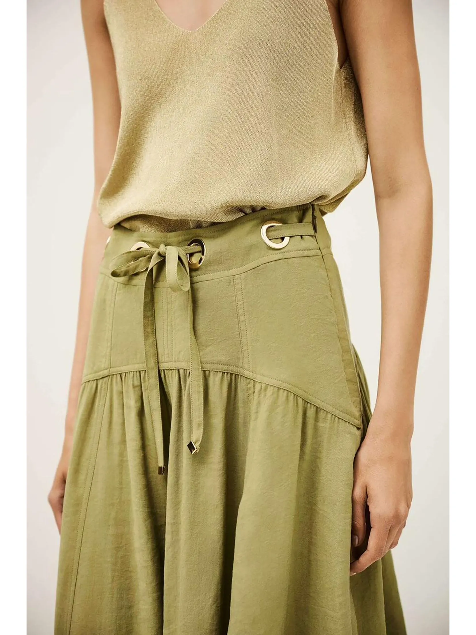 BA&SH Women Skirt Donia Kaki