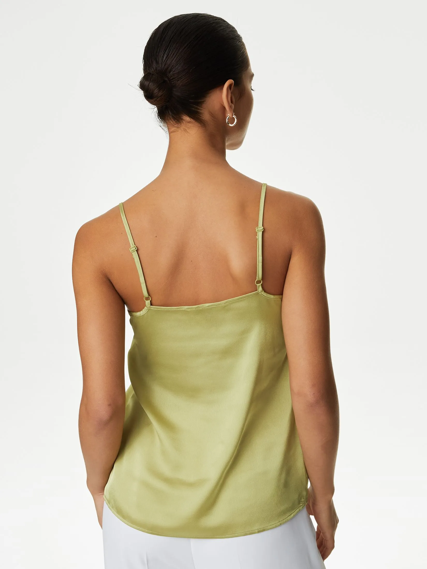 MARKS & SPENCER Women Cami Top Satin Onyx