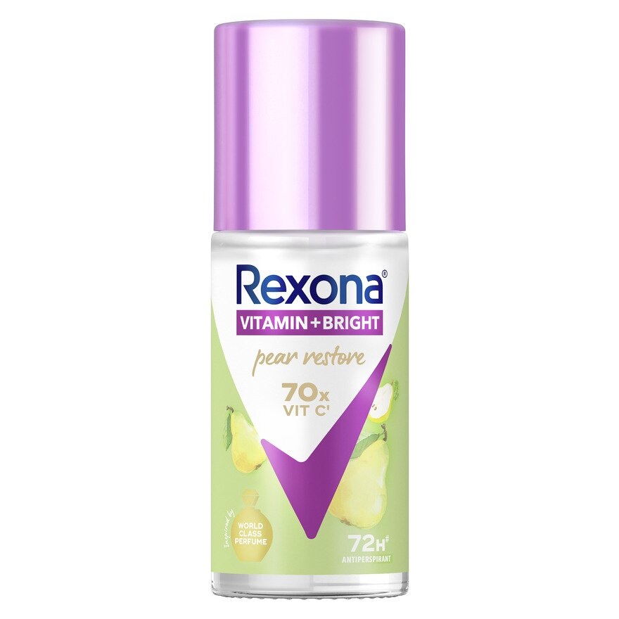 Rexona Roll On Vitamin + Bright Pear Restore Antiperspirant 45 Ml. - Green