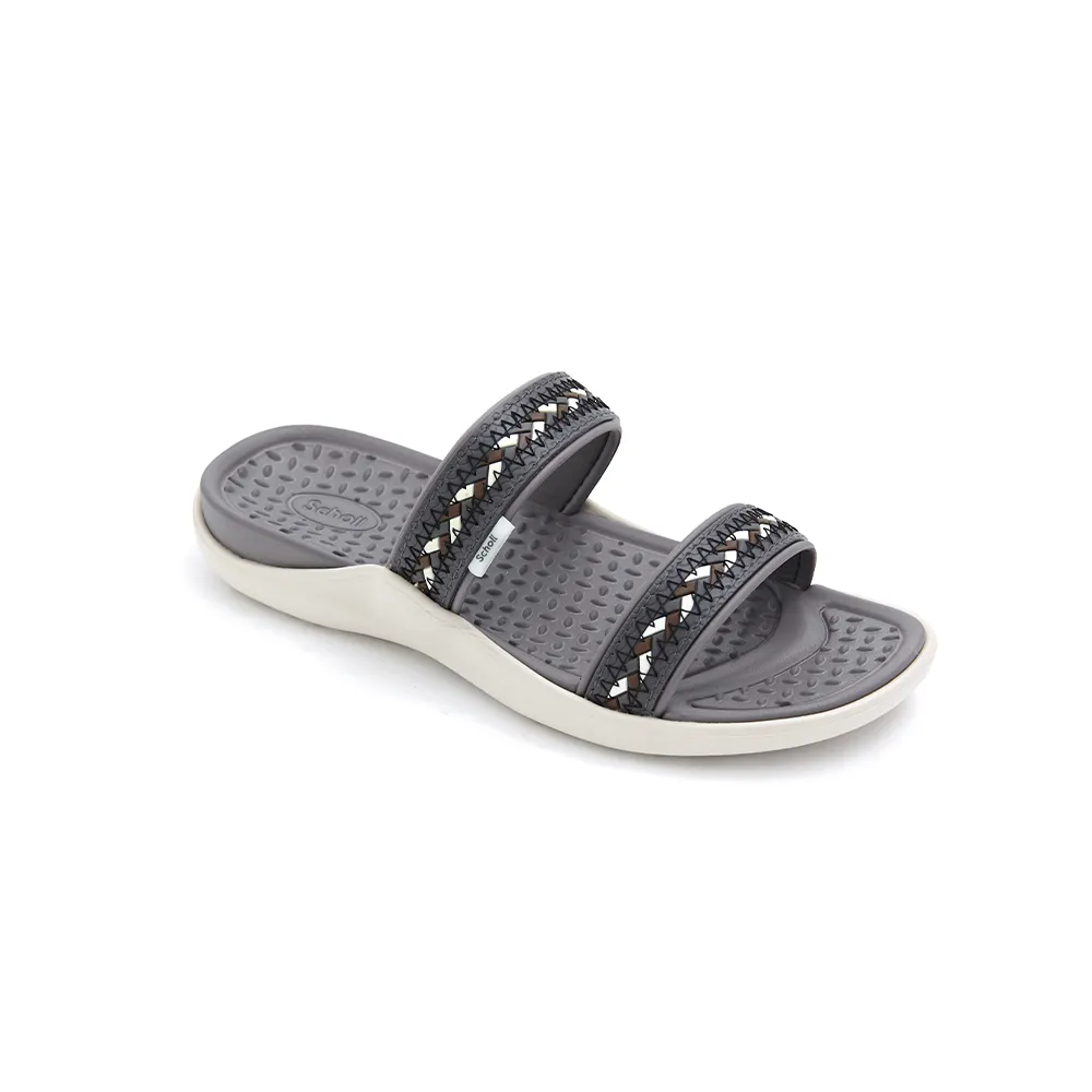 SCHOLL Grey Slide Sandals - Sand III