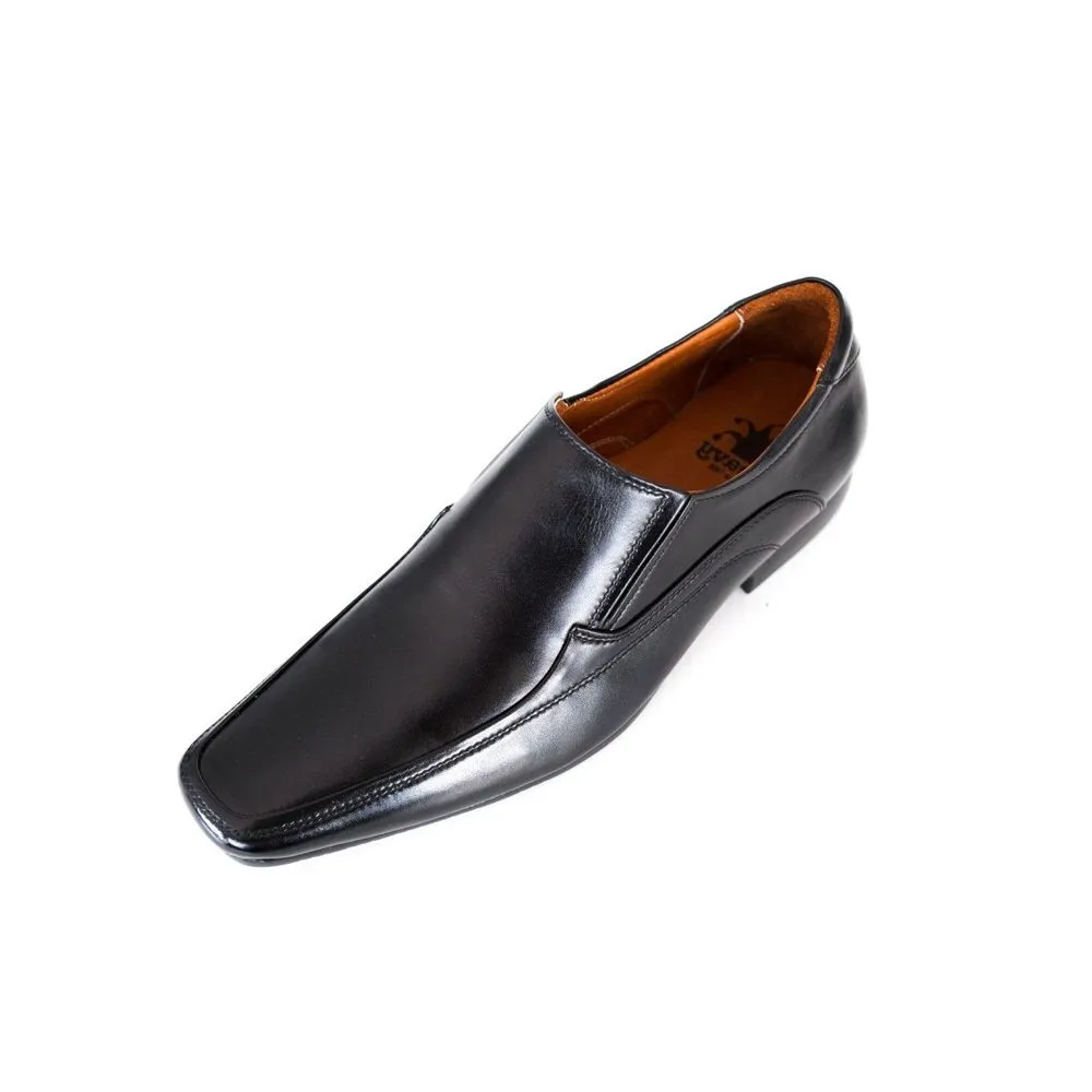 HEAVY Black leather court shoes VB8762