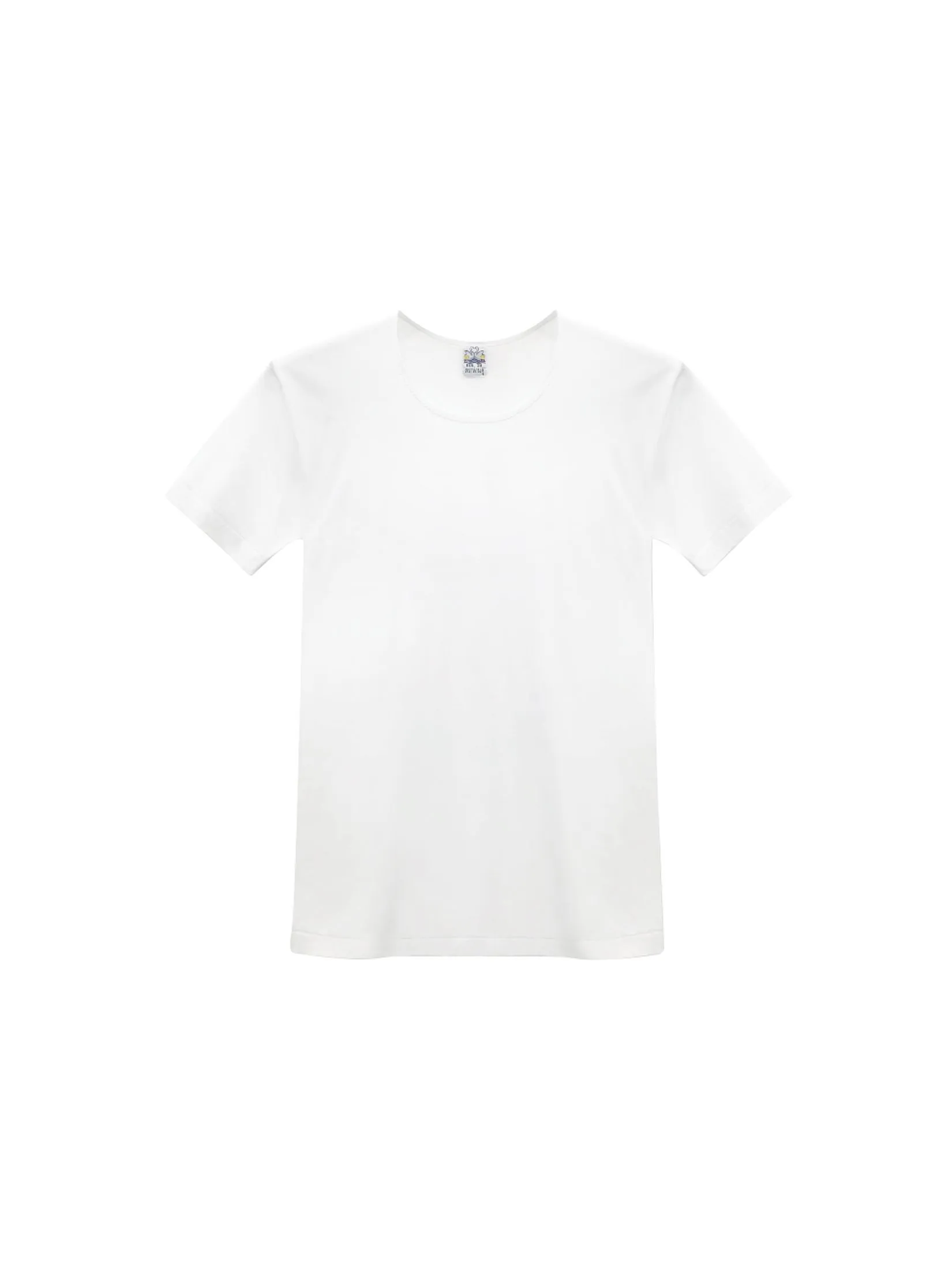 DOUBLE GOOSE White classic wide neck T-shirt.