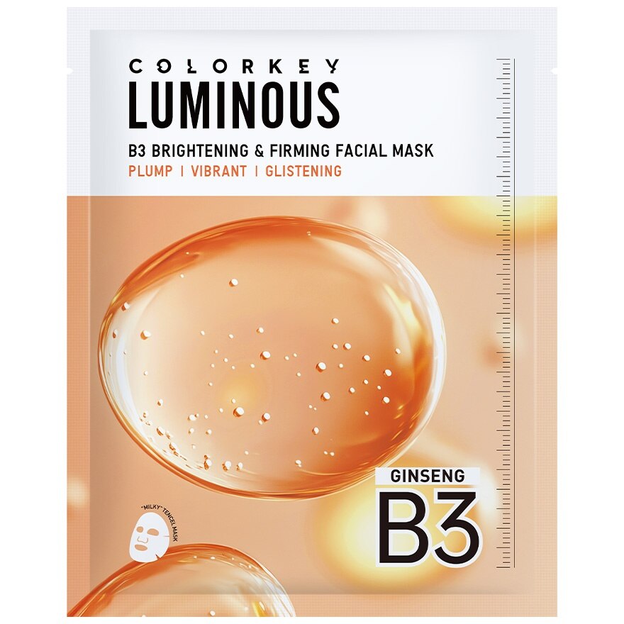 Colorkey Luminous B3 Brightening  Firming Facial Mask 30ml. 1pcs.