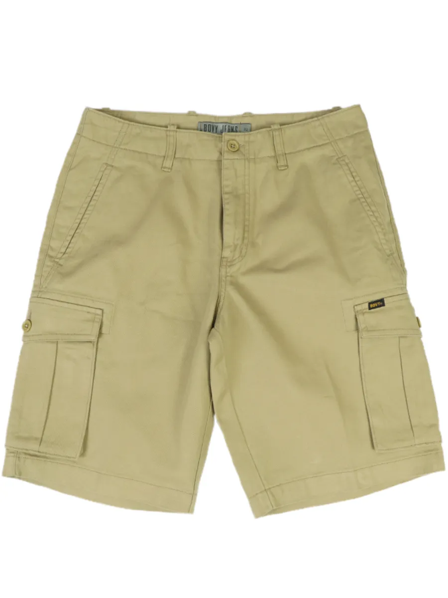 BOVY MEN S CARGO-SHORT PREMIUM COTTON KHAKICREAM