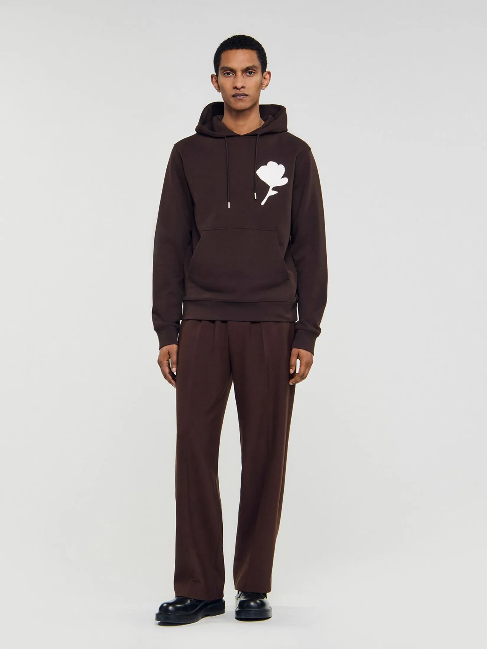 SANDRO Sweatshirt With Flower Patch