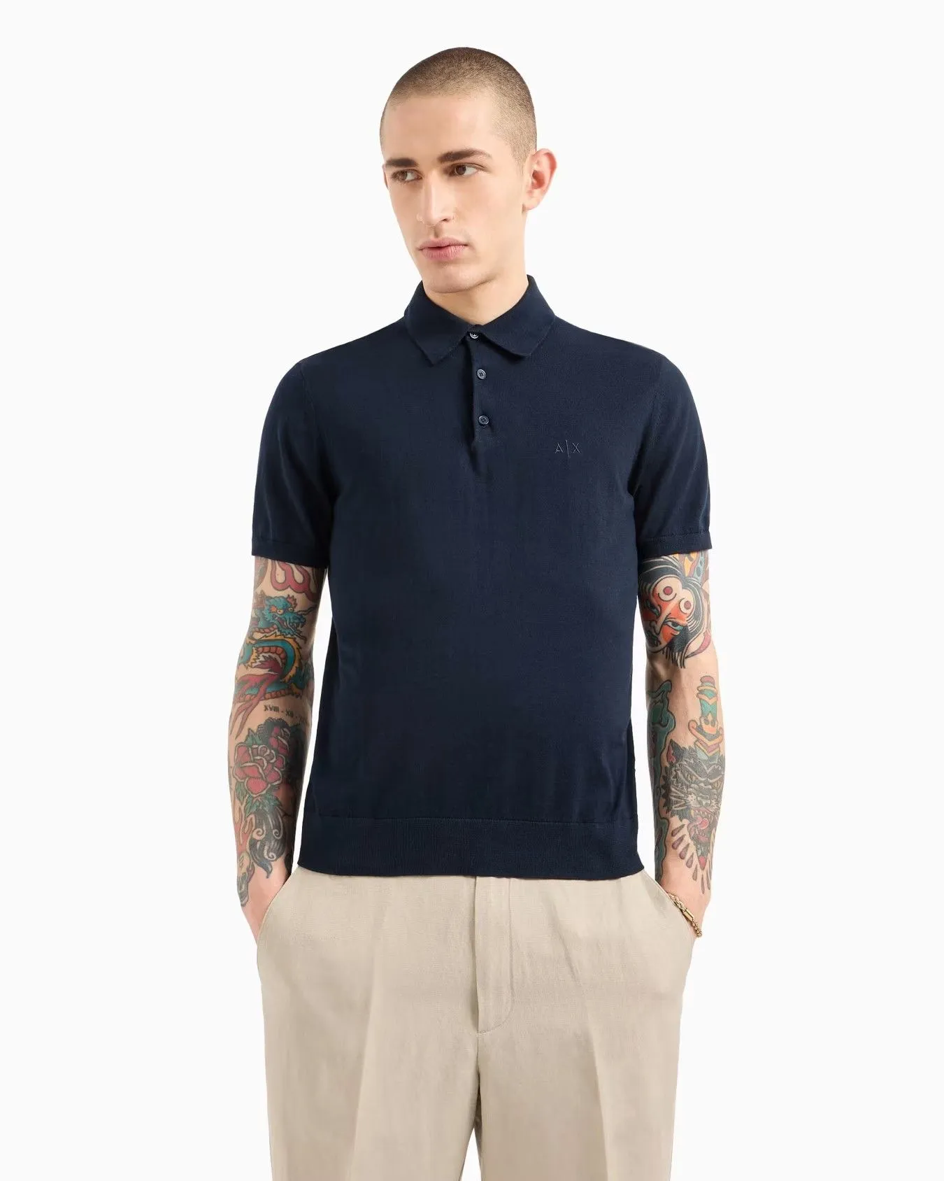 ARMANI EXCHANGE Polo Men 8NZF5D-ZM3JZ-1510 Navy Blue