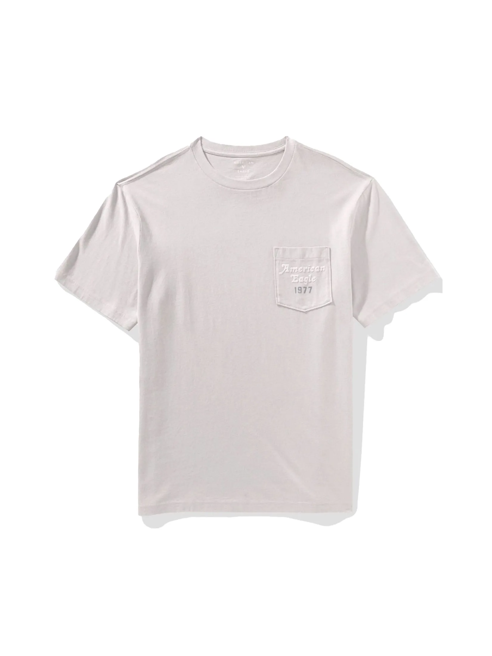 AMERICAN EAGLE MEN G SS BTS3 ELEV PKT SET IN TEE- PC DYE + SERIOUSLY SOFT WASH 020 GRAY