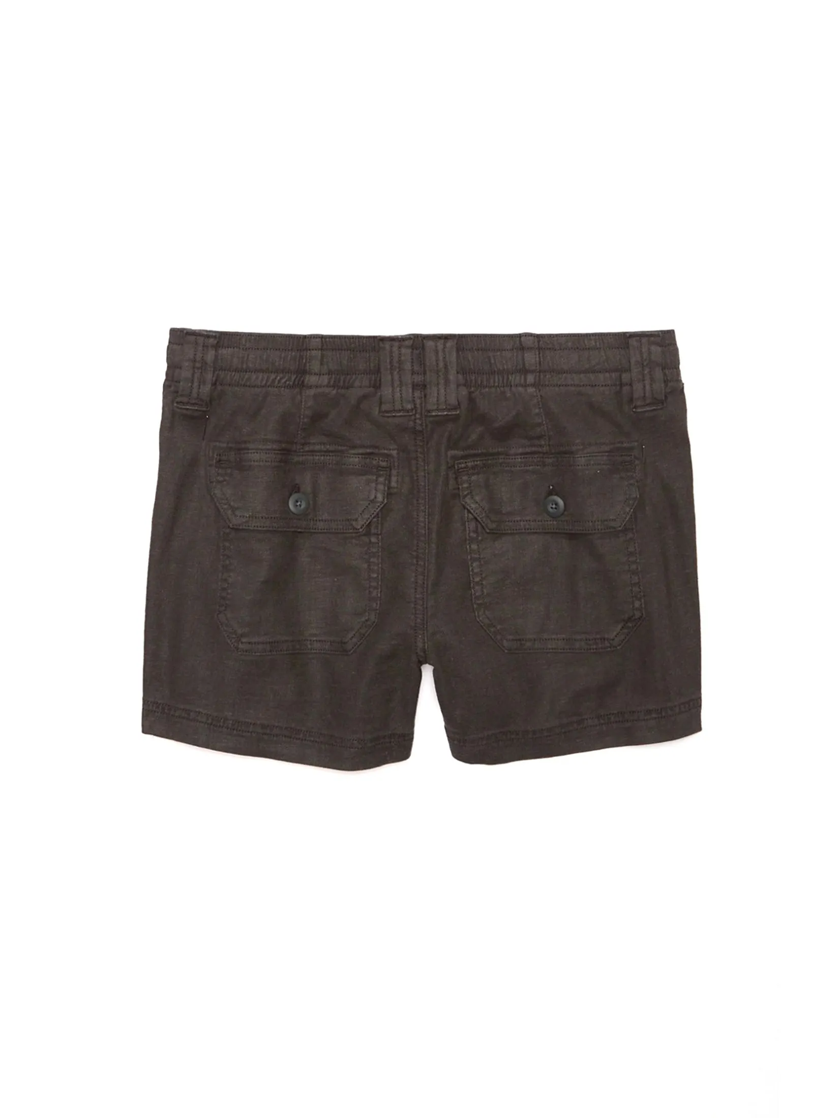 AMERICAN EAGLE WOMEN 7848 LINEN SHORT 014 EBONY