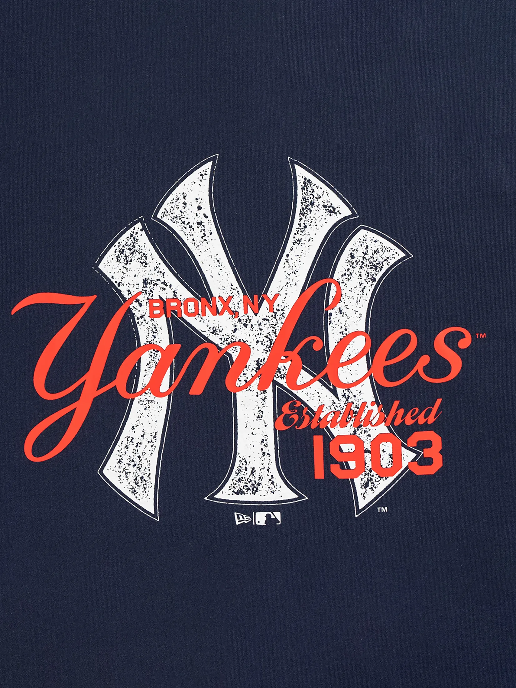 NEW ERA UNISEX SHORT SLEEVE TEE ESSENTIAL NEW YORK YANKEES NAVY