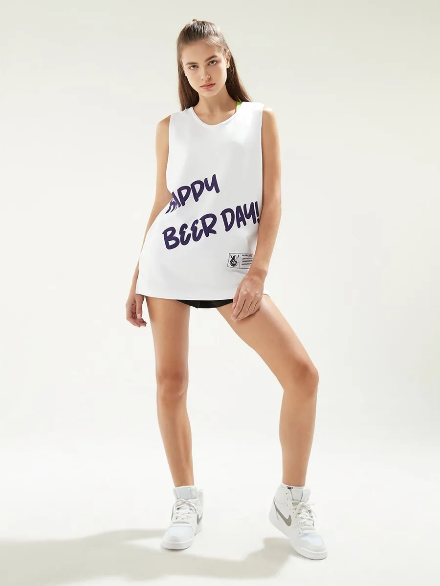 NAPIYONG Jelly Swingman Tank Top in White