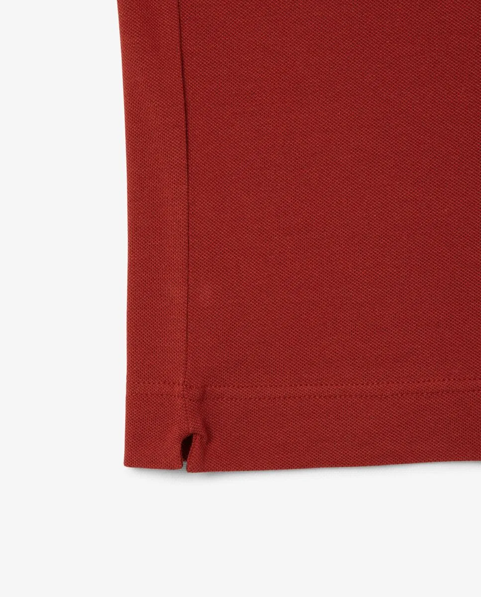 LACOSTE Regular Fit Paris Stretch Piqu  Polo Shirt Brown
