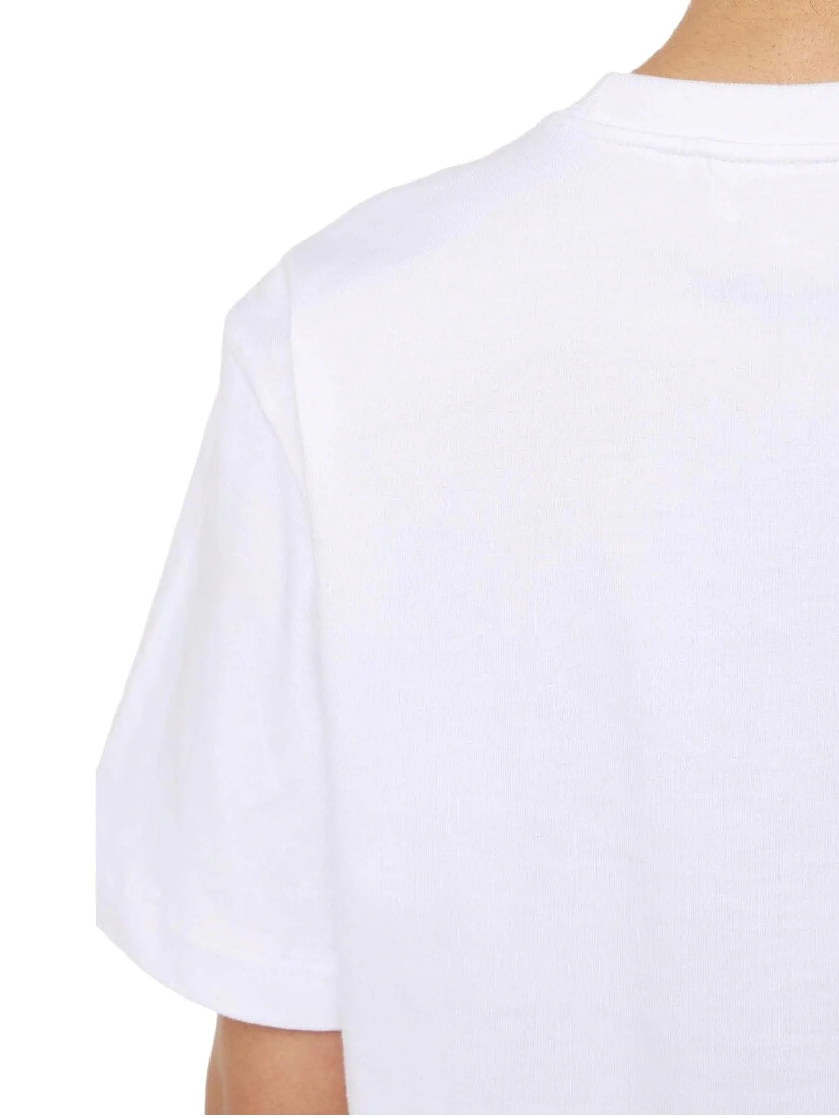 CALVIN KLEIN Women's Relaxed Standard Logo Crewneck Short Sleeve T-Shirt White