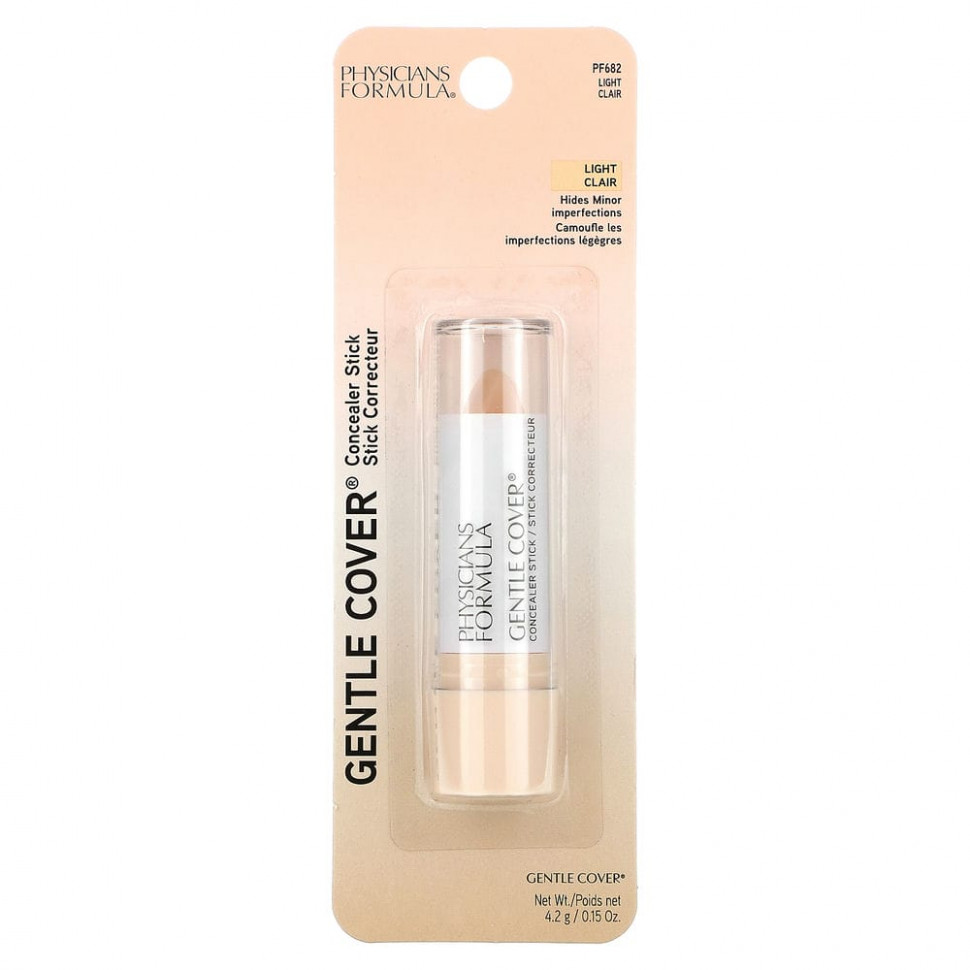 Physicians Formula, Gentle Cover, консилер-стик, легкий, 4,2 г (0,15 унции)