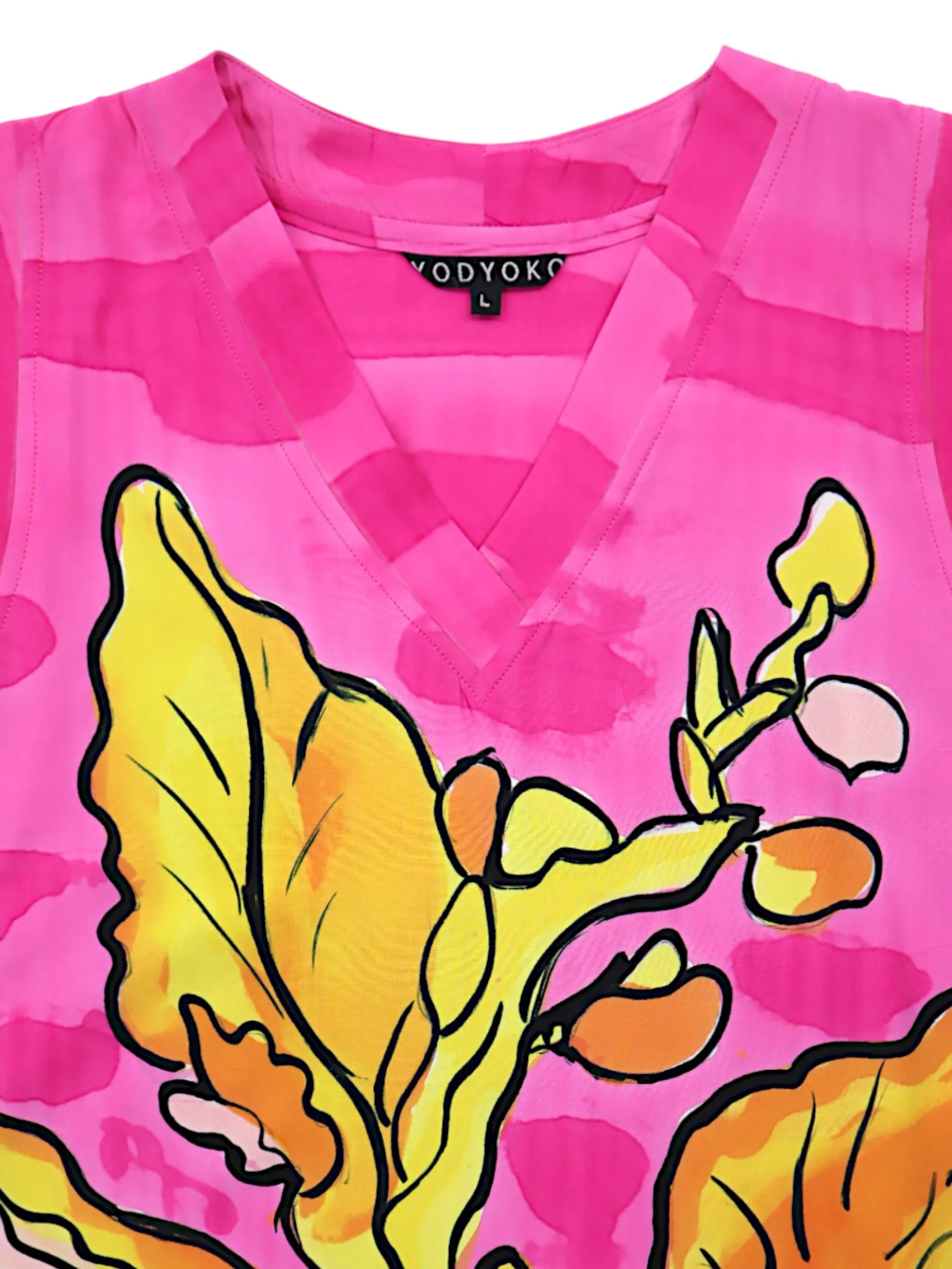 YODYOKO Woman Sleeveless Dress - Pink : Iris of the Dawn