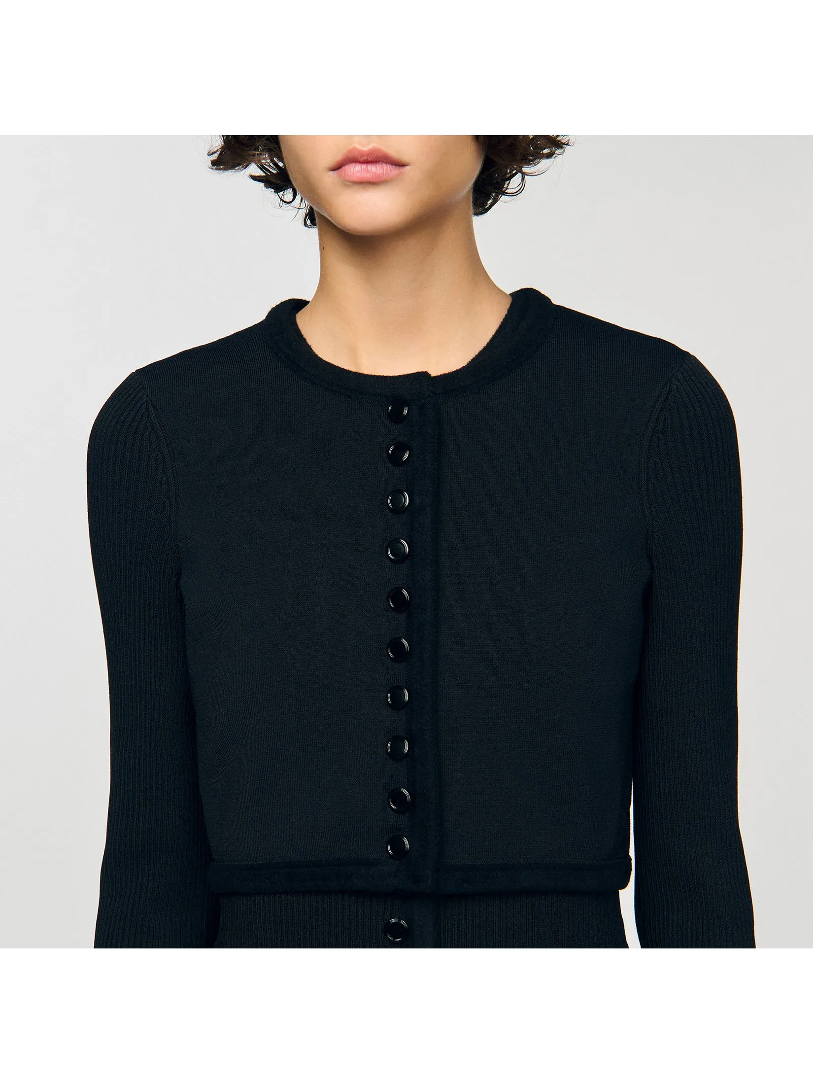 SANDRO Cropped Cardigan