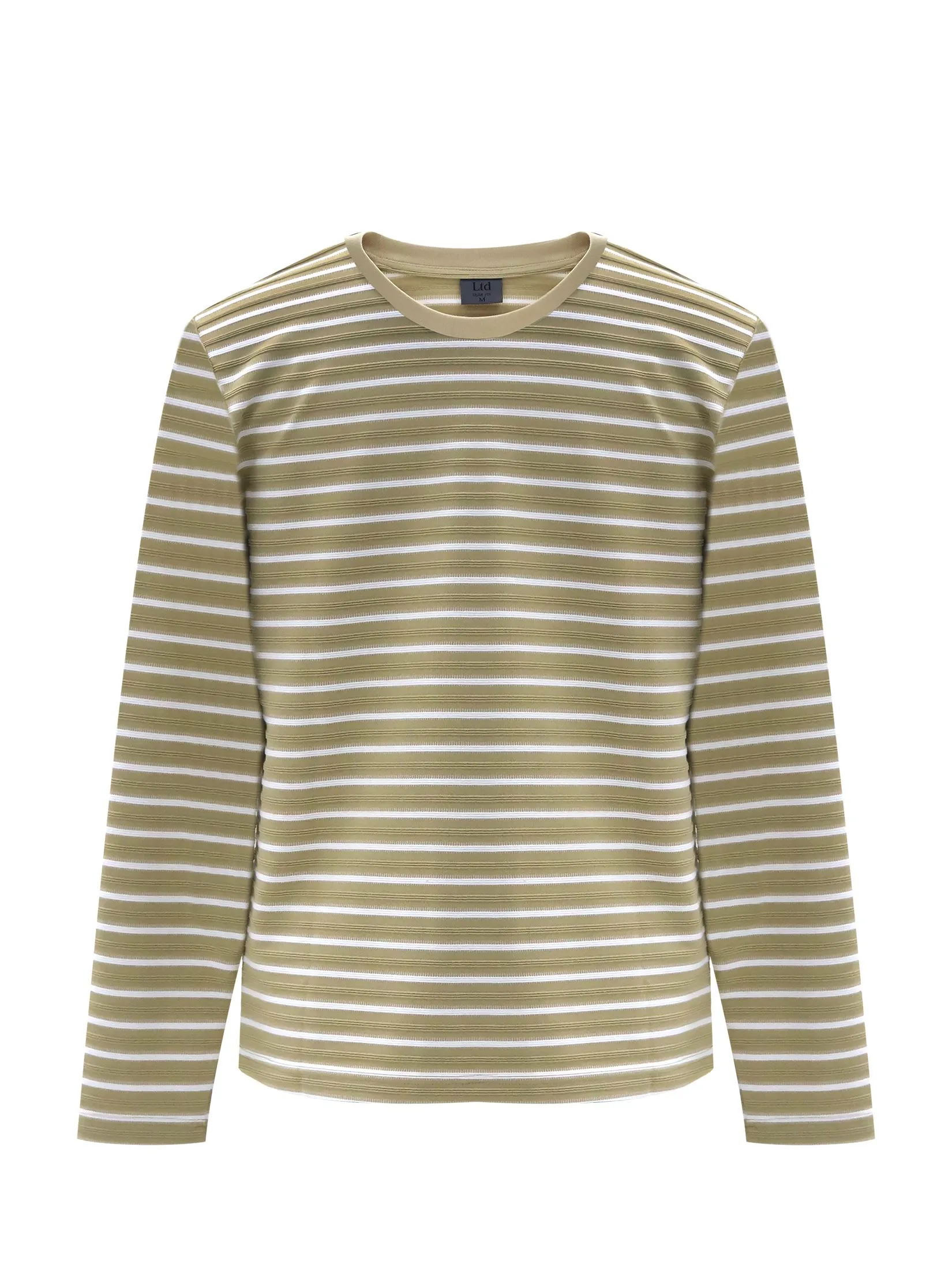 LTD Striped Long-Sleeve T-shirt Man Beige