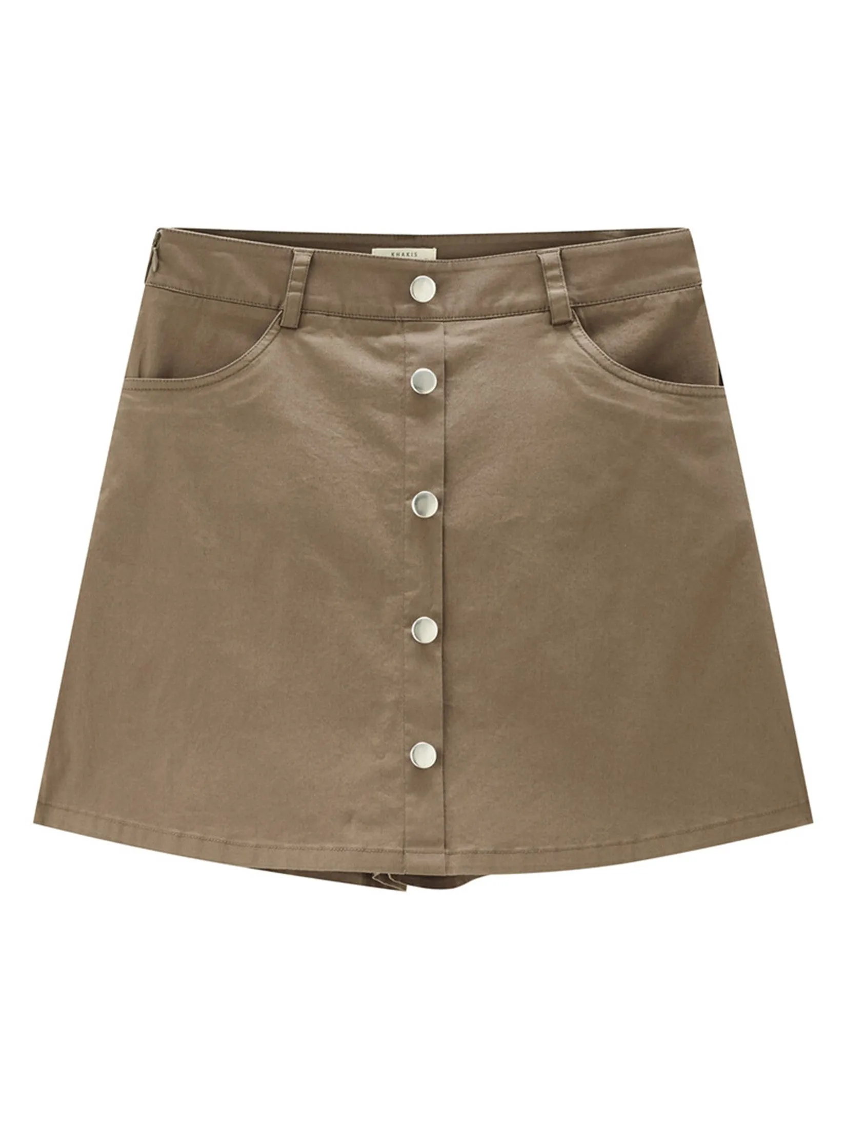 GIORDANO Women's Online Exclusive Single-breasted Skorts Khaki
