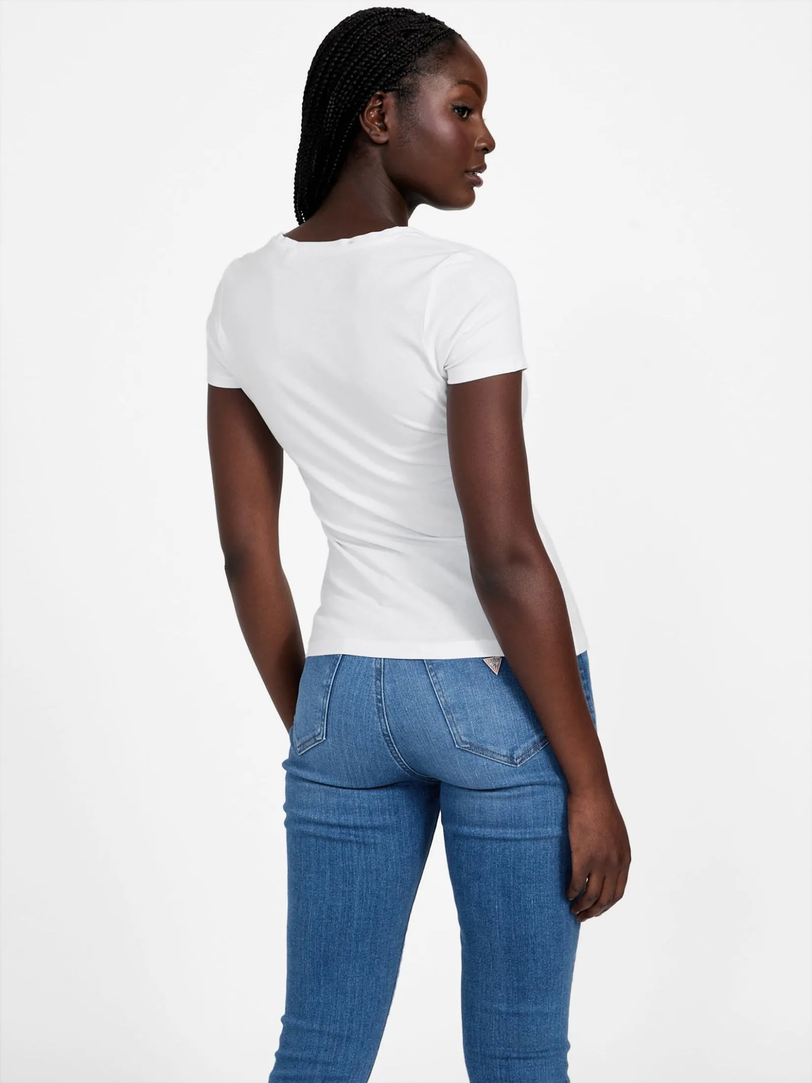 GUESS Women Eco Carri T-Shirt QBOI74K9TJ1 - White