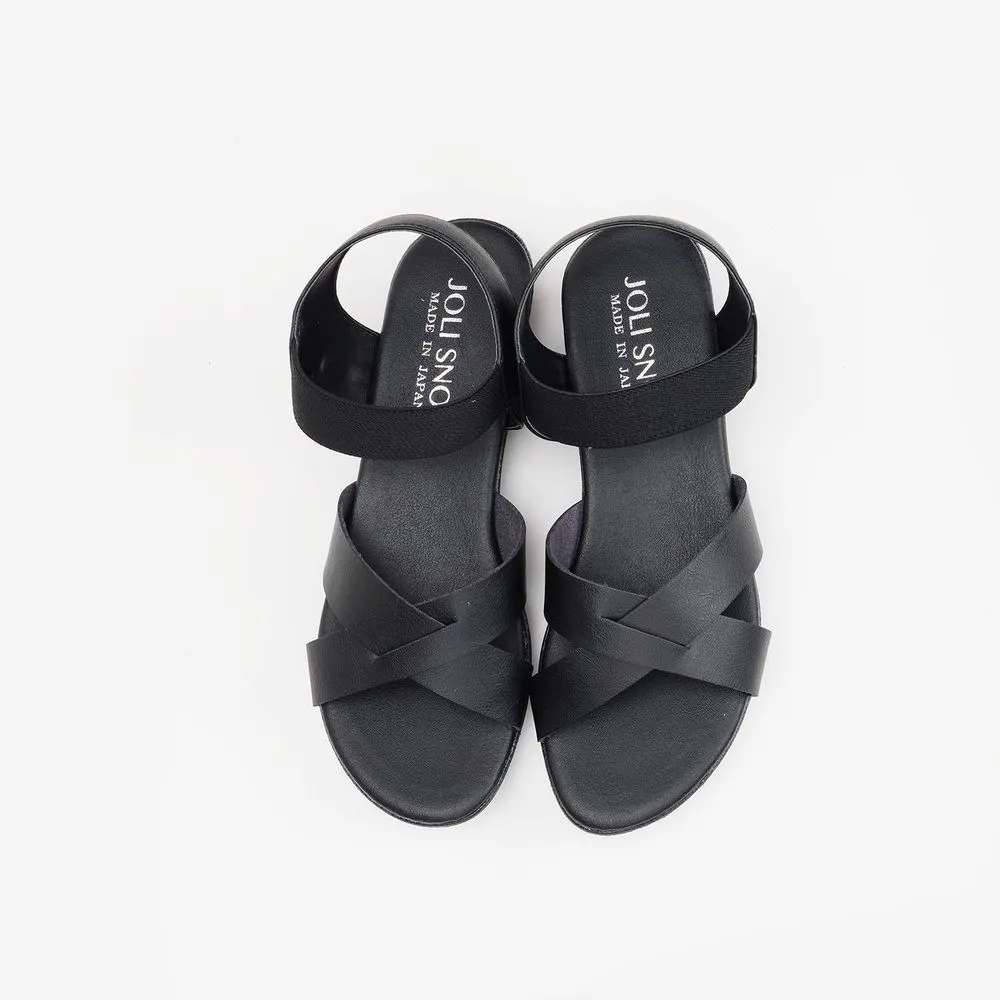 JOLI SNOB Black Comfort Sandals ACT-32363