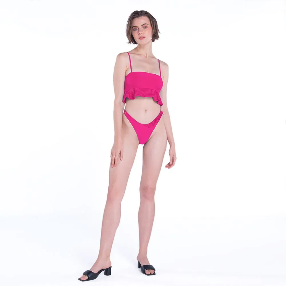 ANGELYS BALEK PINK PEPLUM & BRAZILIAN BRIEF WOMEN SWIMSUIT