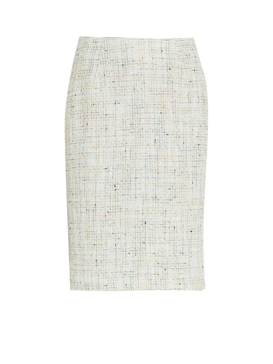 BOUTON White Tweed Texture Skirt No.B95P222030