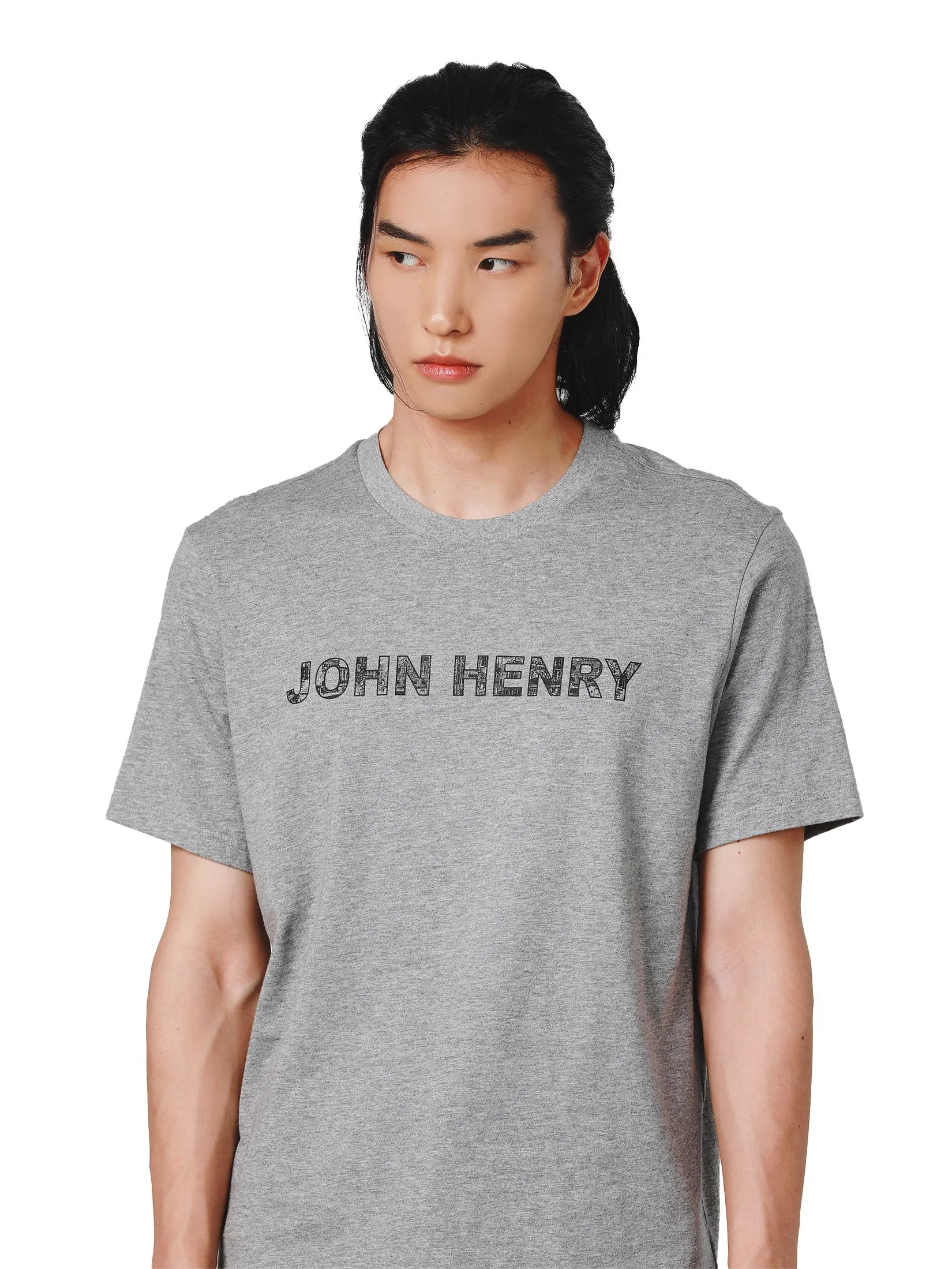 JOHN HENRY Men's T-Shirts (Slim Fit) ICONIC AF Grey