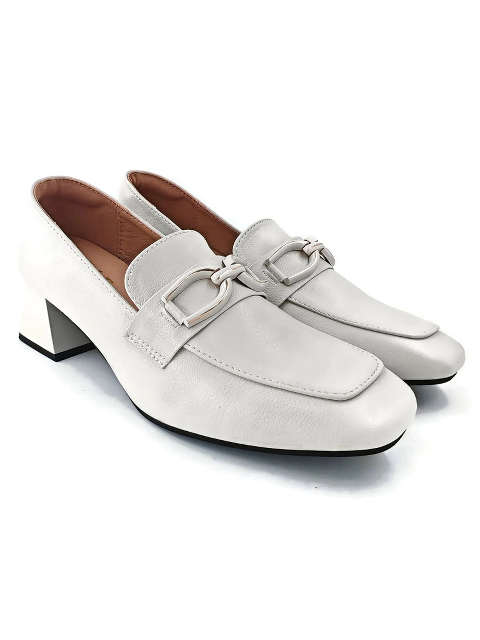 KLIN Ivory KL2673 Blocked Heel Pumps