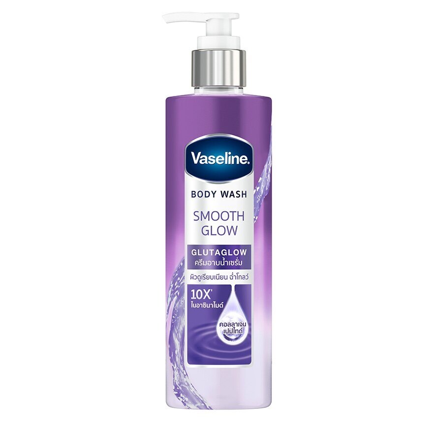 Vaseline Body Wash Smooth Glow Glutaglow 425 Ml. ผิวดูเรียบเนียน ฉ่ำโกลว์
