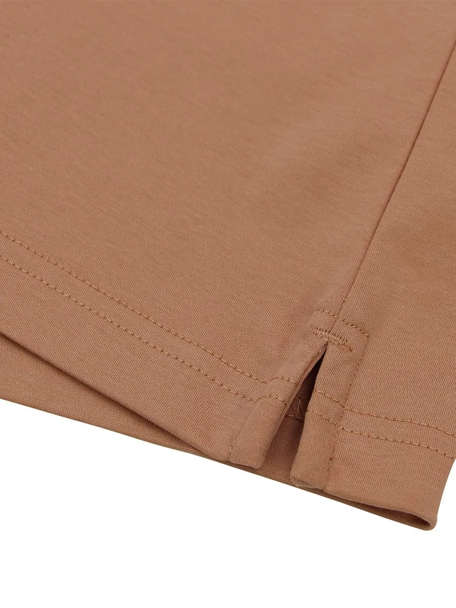 GIORDANO Men's Liquid Touch Polo Plum Purple Wistful Mauve Cork Brown