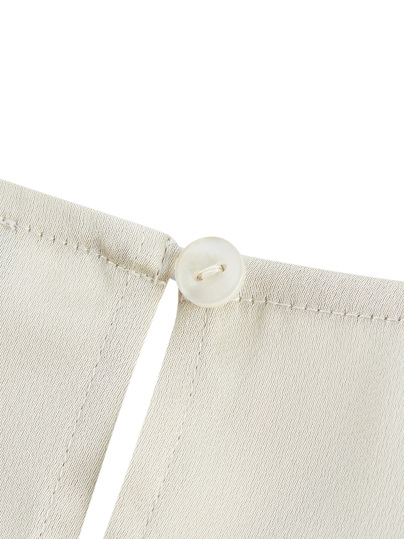 G2000 Women Clothing Satin Basic V-Neck Top Regular Fit - Off-White