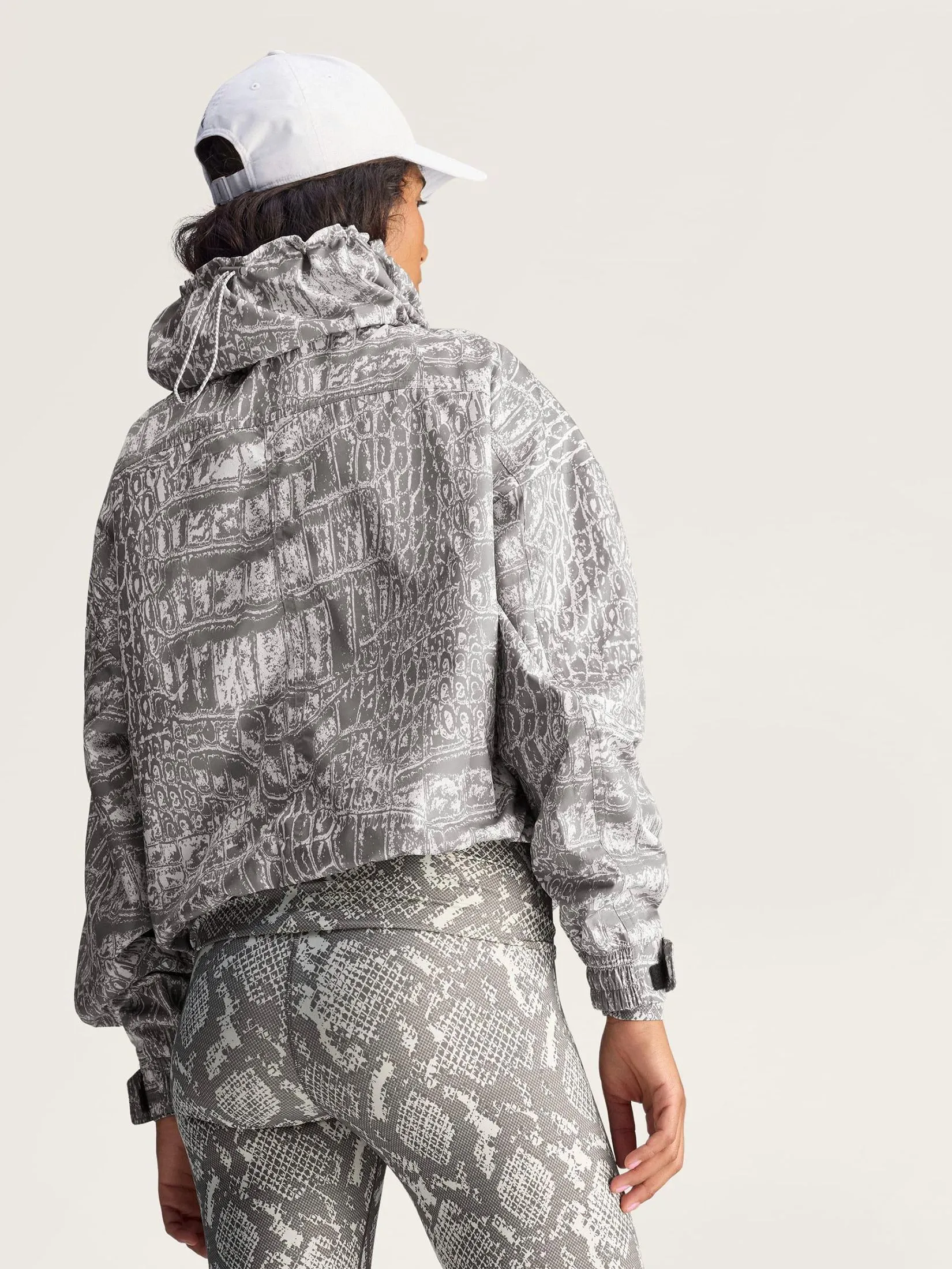 ADIDAS Women Track Top Adidas By Stella Mccartney Item Printed JX9360 Beige / Almond Milk-Smc / Charcoal