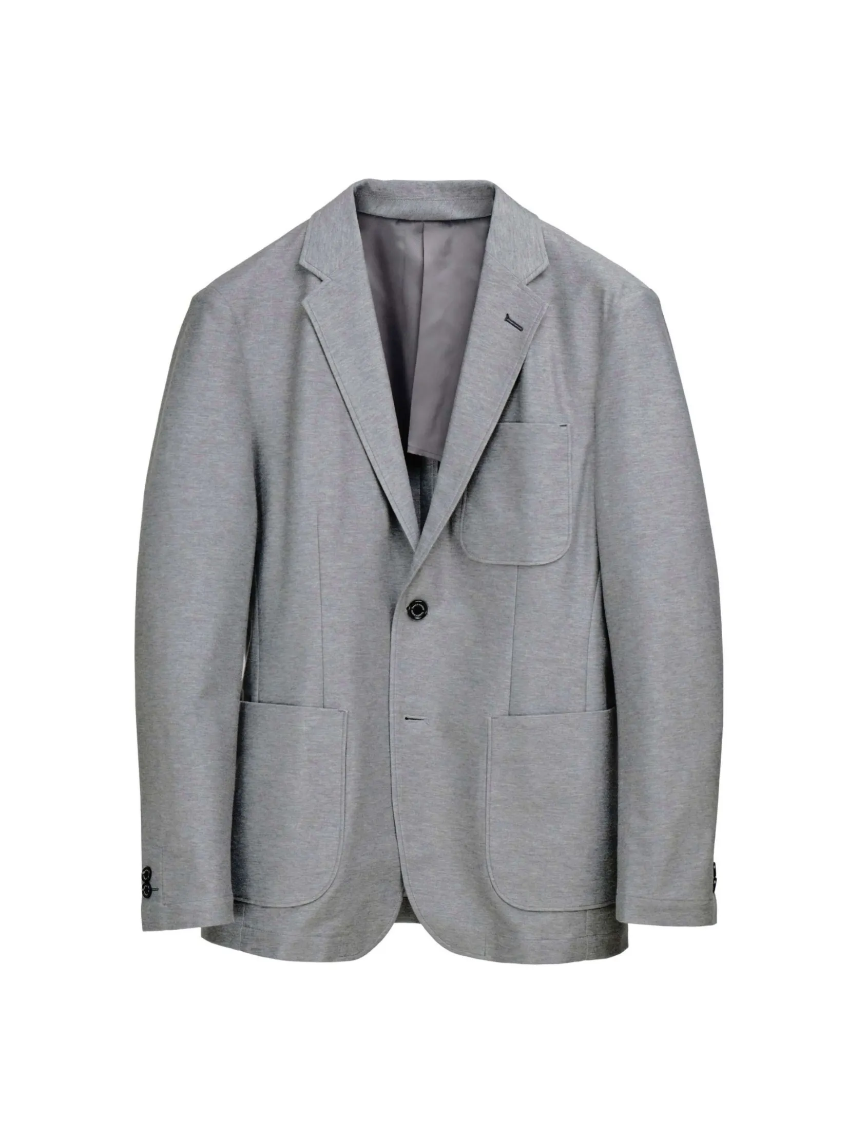 TAKEO KIKUCHI MEN GREY TWILL JERSEY CASUAL SUIT JACKET
