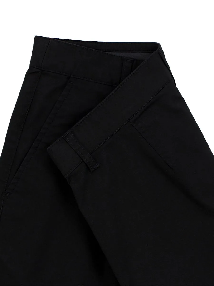 GIORDANO Women's Twill Elastic Shorts (180° Elastic Waistband)  Signature Black