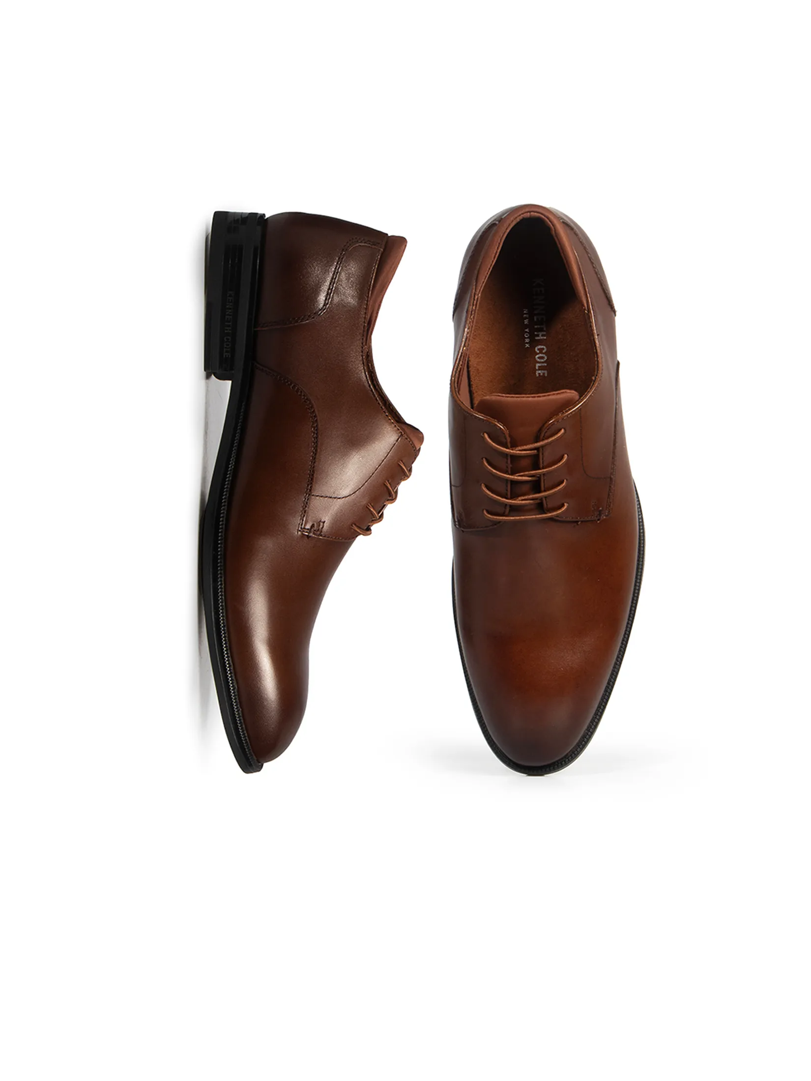 KENNETH COLE MEN DRESS SHOES REBOUNDPOD LACE UP PT / EMPERADOR