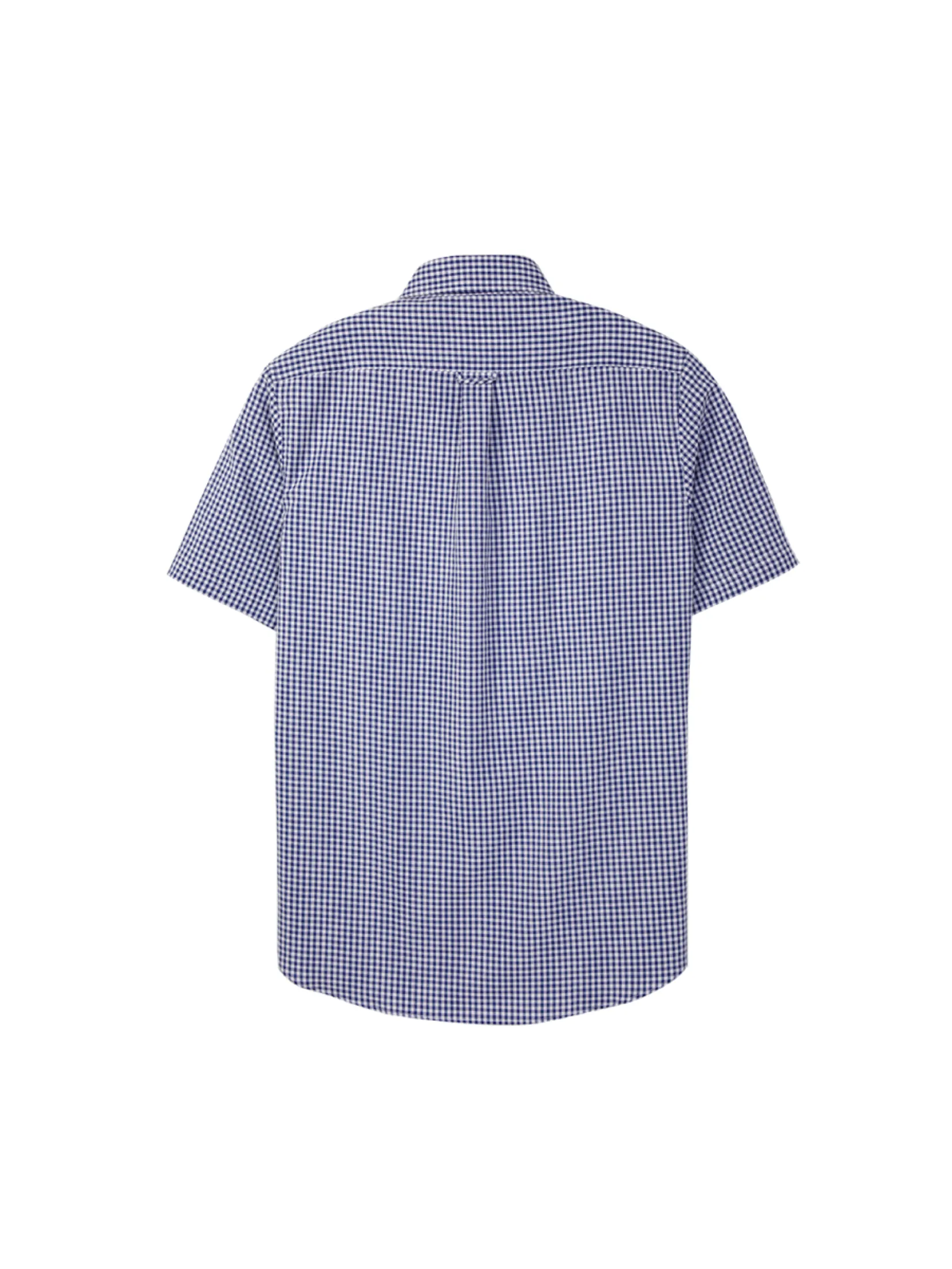 ELLE HOMME Men's short sleeved shirt W8B682 - White/Navy Blue