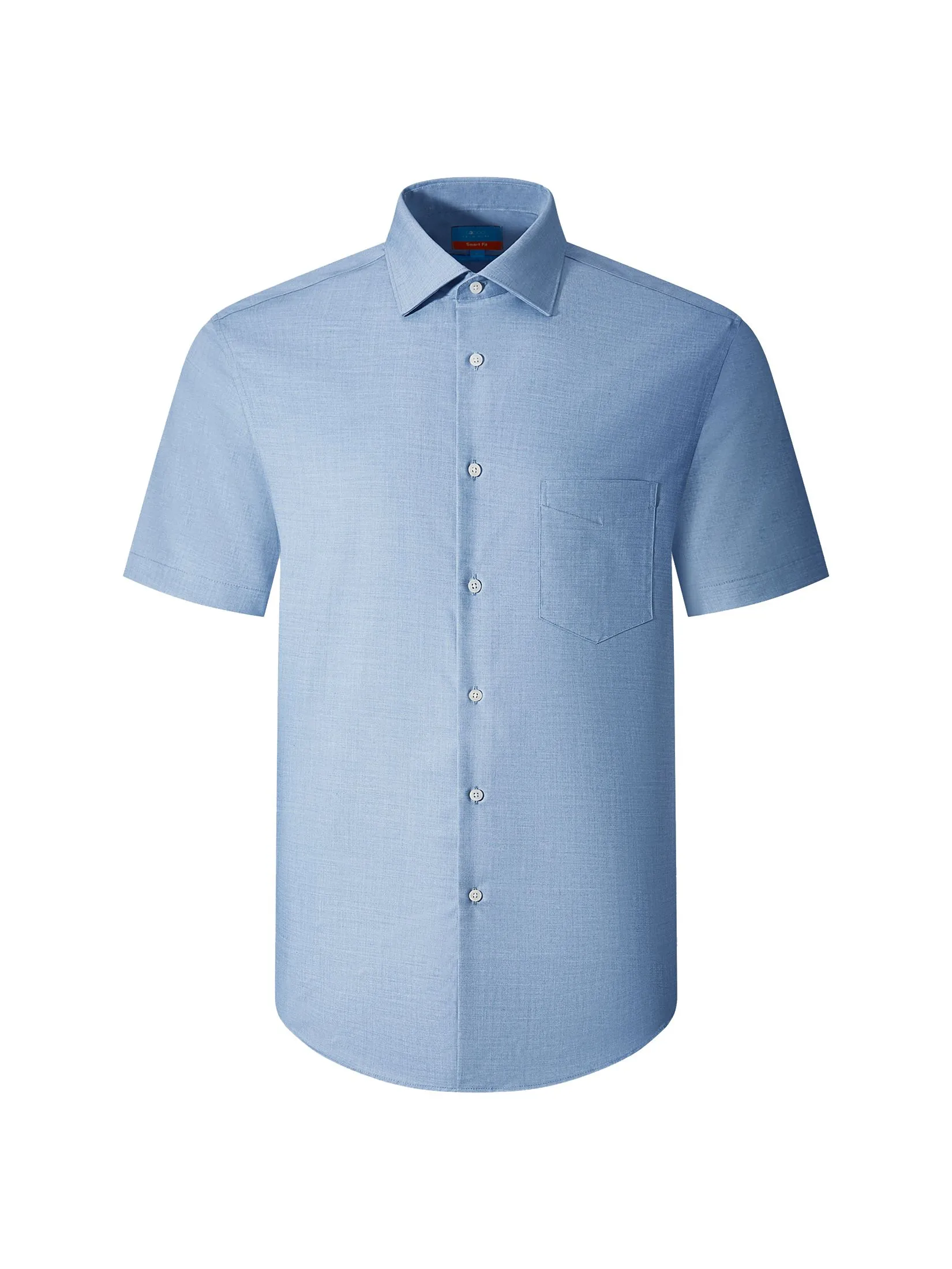 G2000 Men Clothing Non-Iron Silky Touch  Short Sleeve Shirt  Smart Fit - Blue