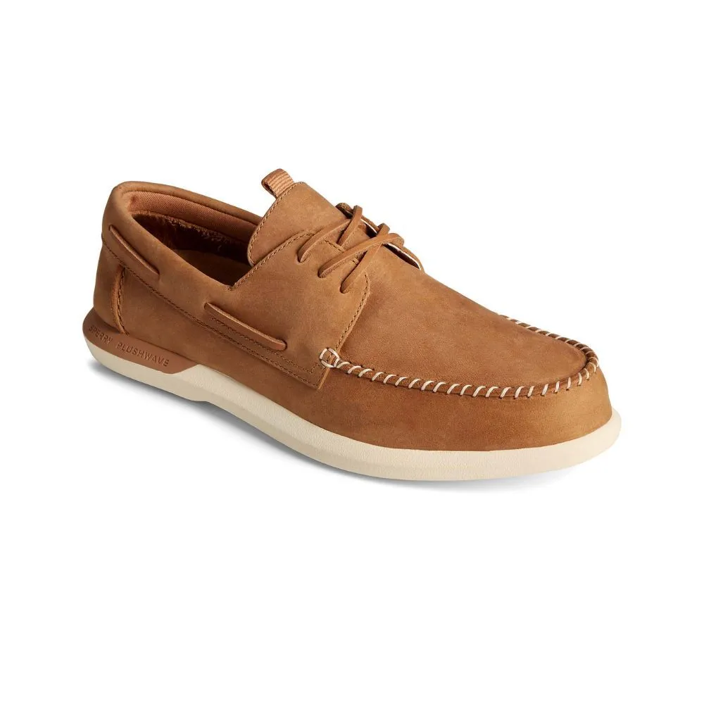 SPERRY MEN TAN A/O PLUSHWAVE 2.0 LEATHER