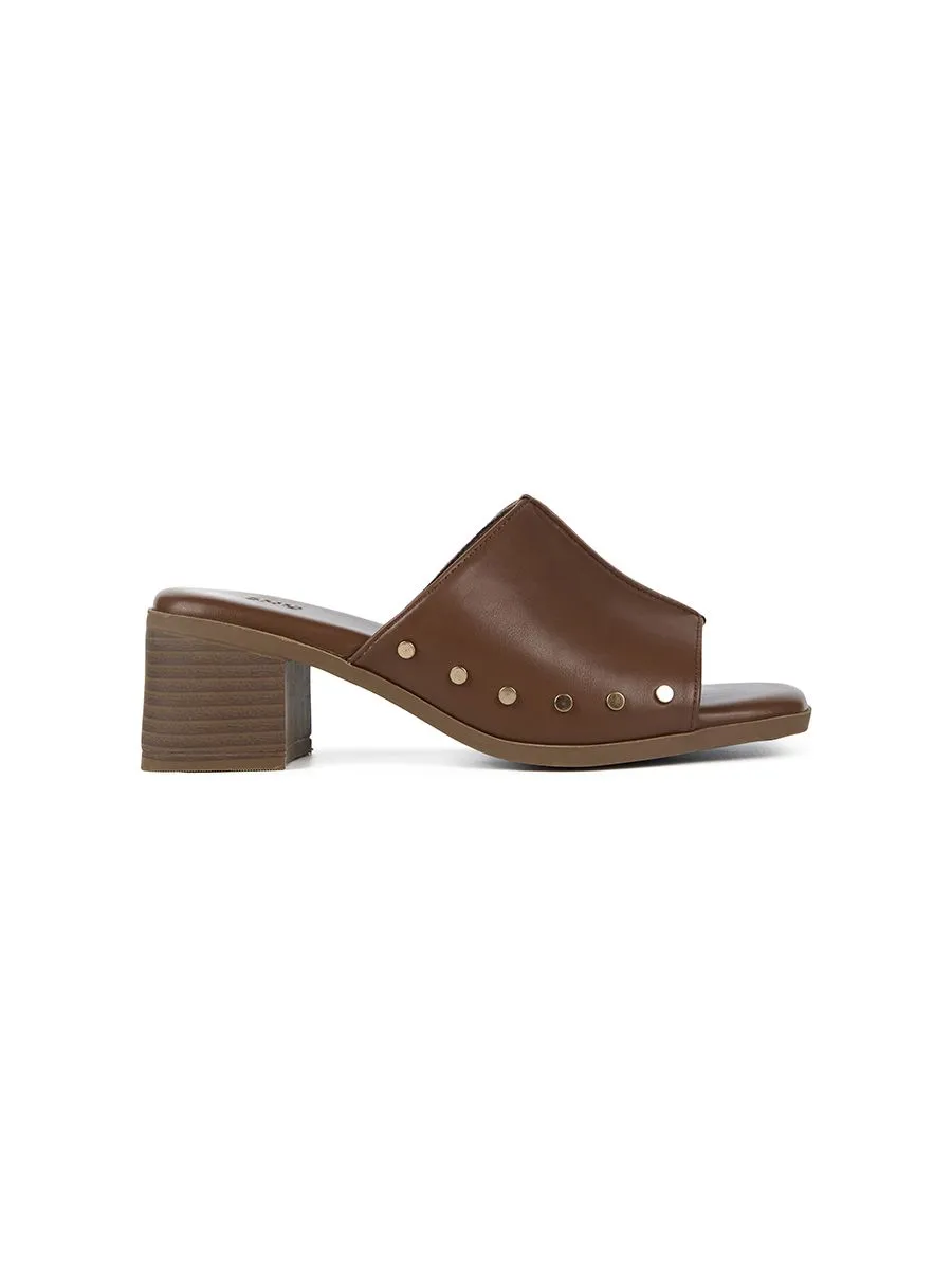 SHU WOWEN  BEDDY 2" MULE - CHOCOLATE