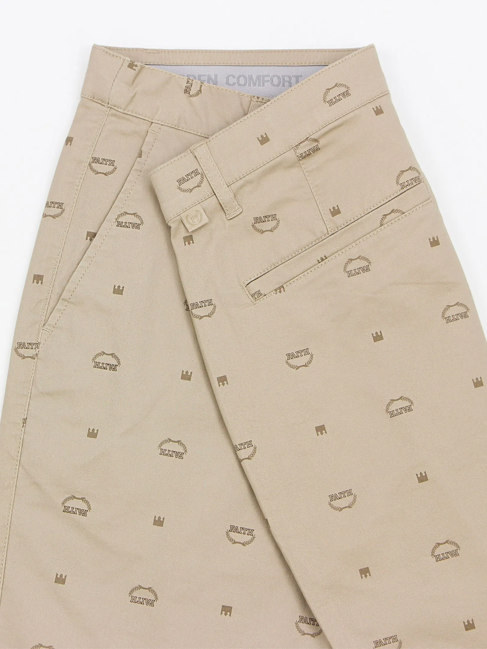 GIORDANO Men's Slim Twill Bermuda Shorts (180° Waistband) Crockery x Timber wolf x Teak Khaki