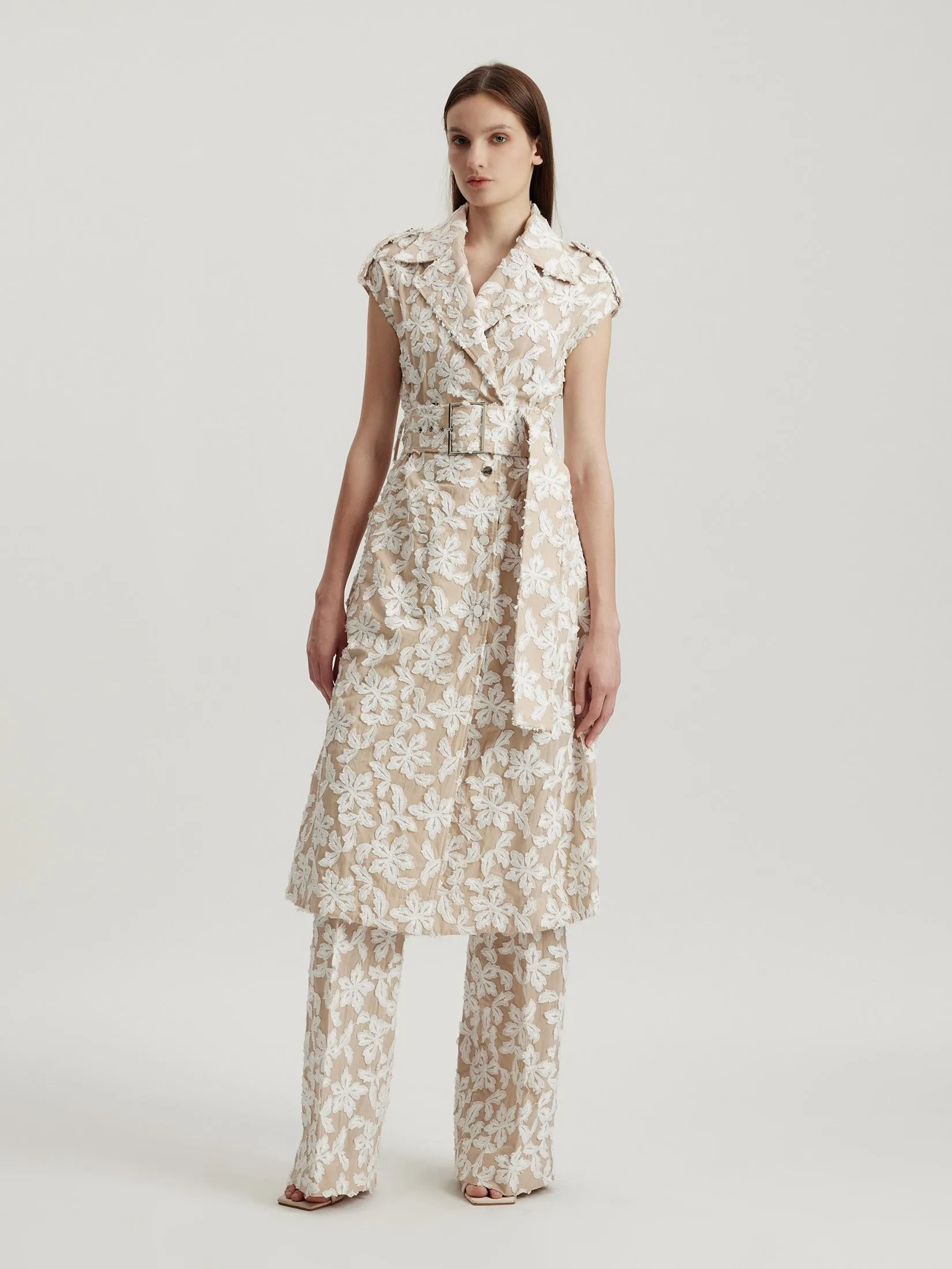 ASAVA (AW24) Eviana Women Trench Dress Beige