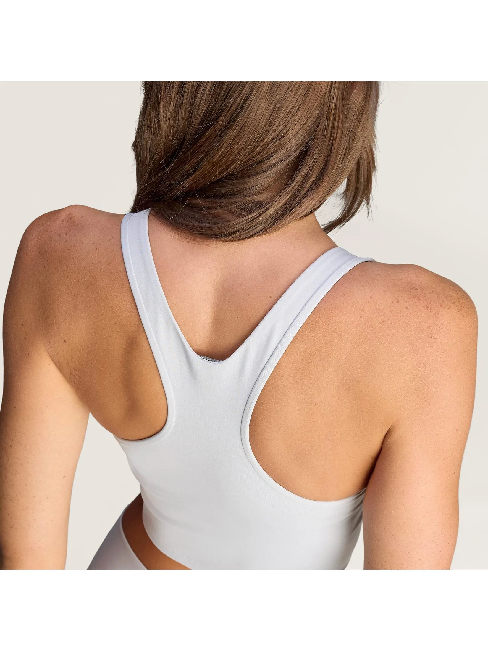 ADIDAS Women Yoga Croptop Adidas By Stella Mccartney JN0548 Grey / Clear Onix