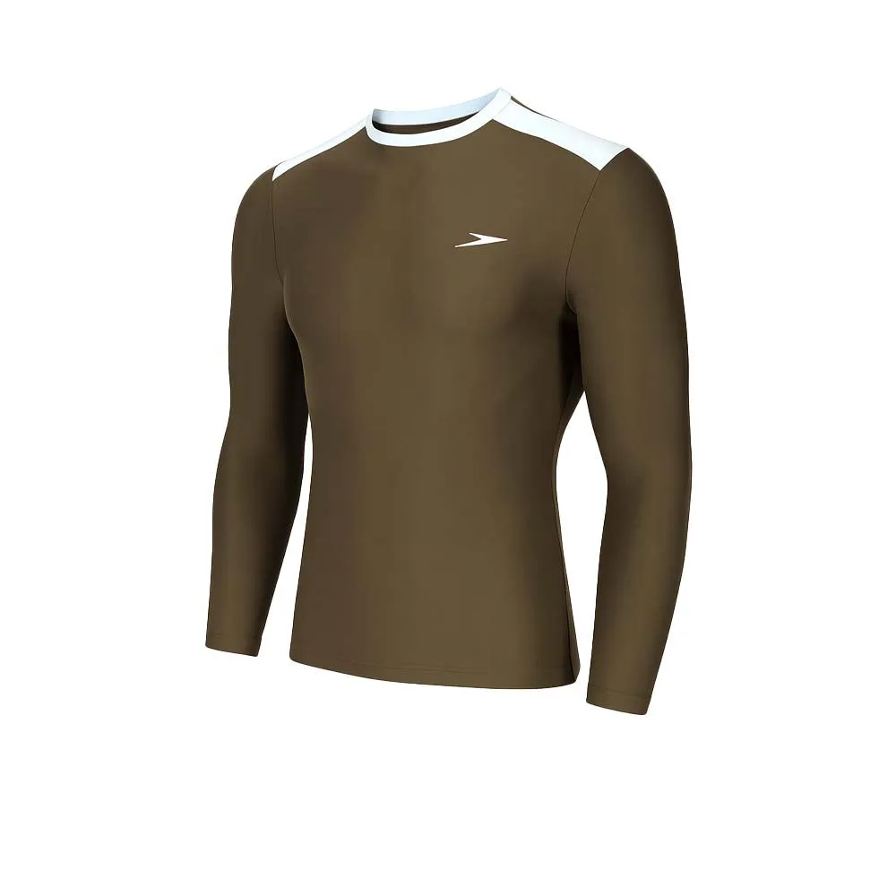 SPEEDO Wavechasers 2.0  Stylish Sun Protection Men Rashguard Brown - SP111SP870ENTH
