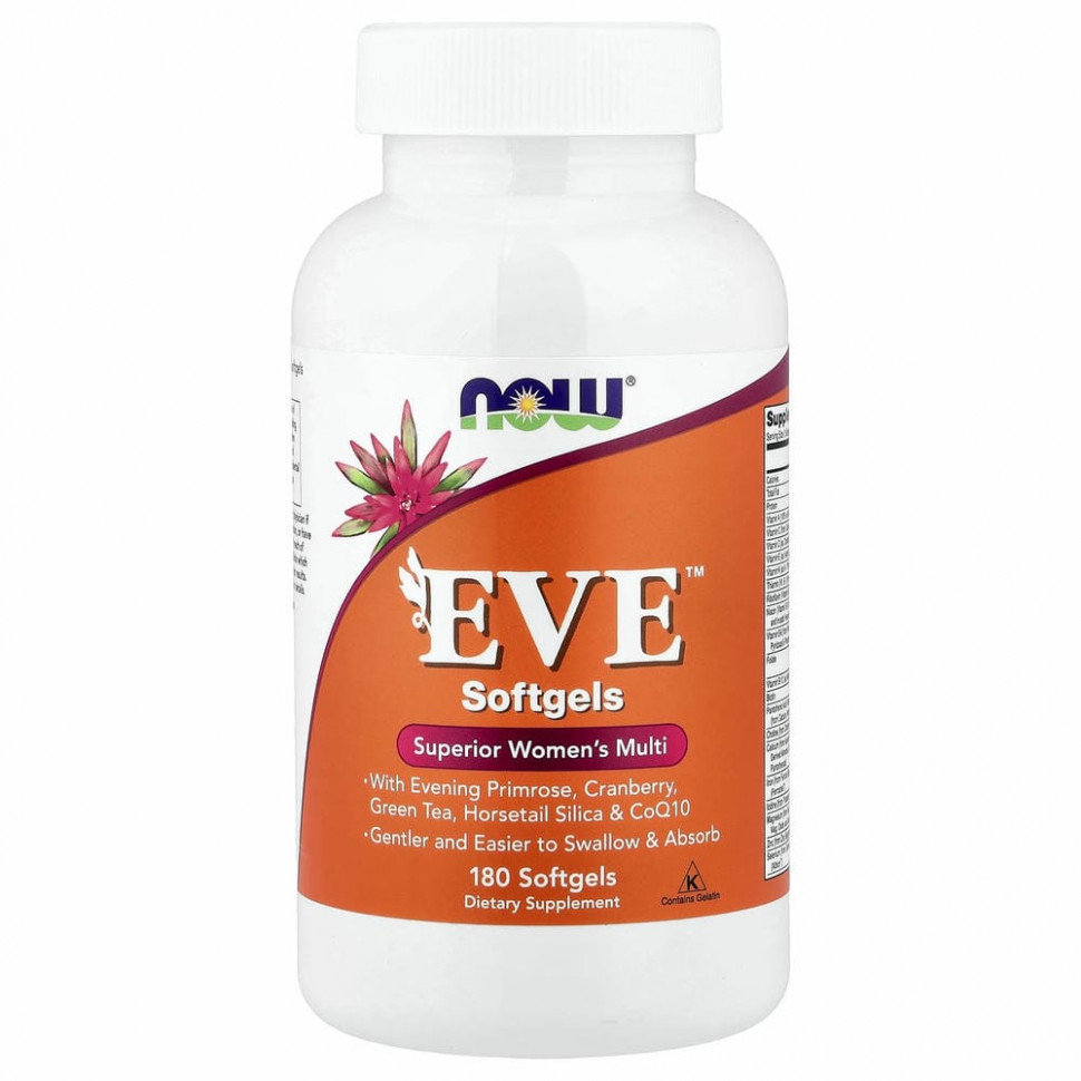 NOW Foods, EVE, превосходные мультивитамины для женщин, 180 капсул