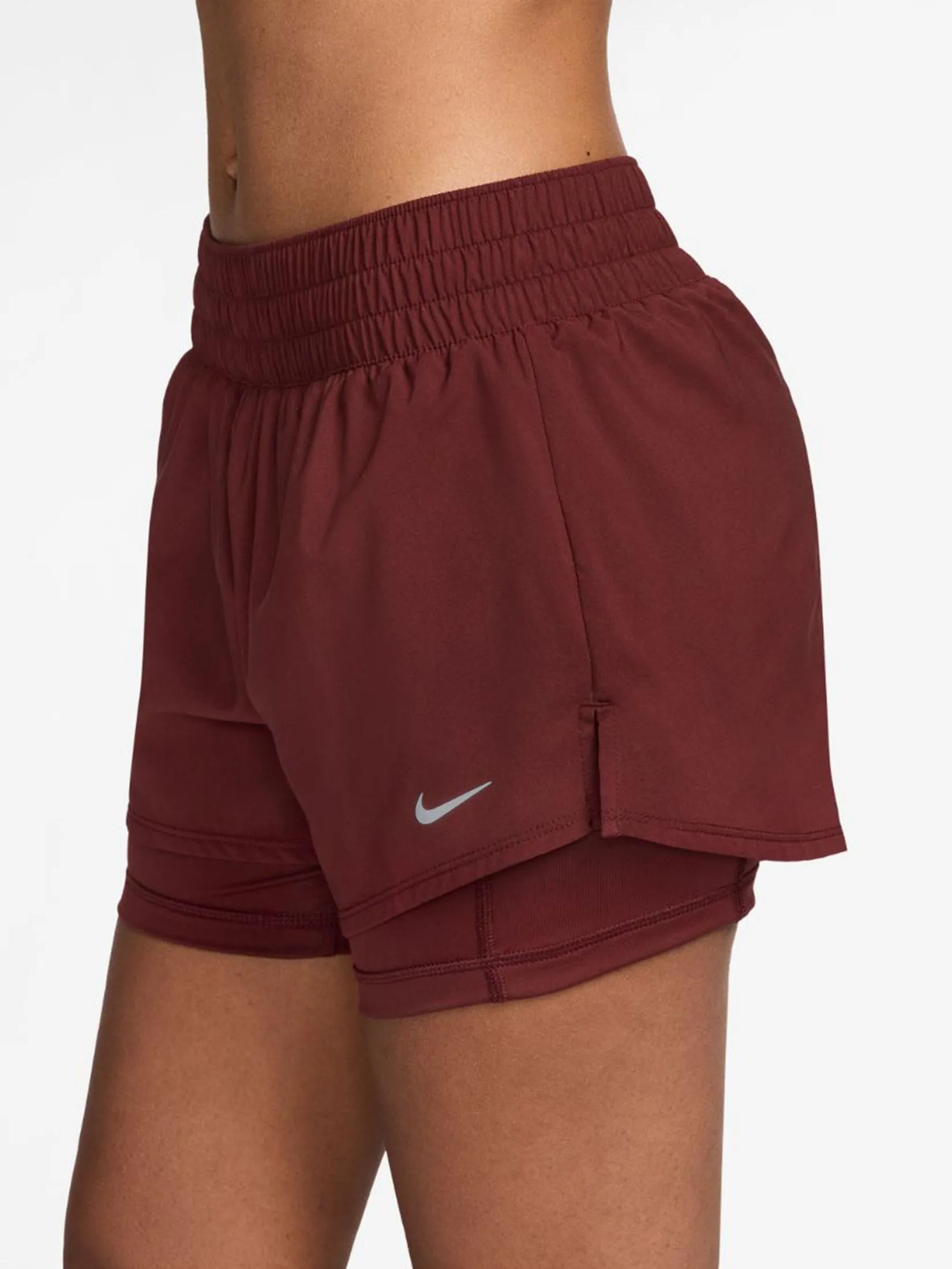 NIKE Women Shorts Sport Dri-Fit One Mid-Rise 3" 2-In-1