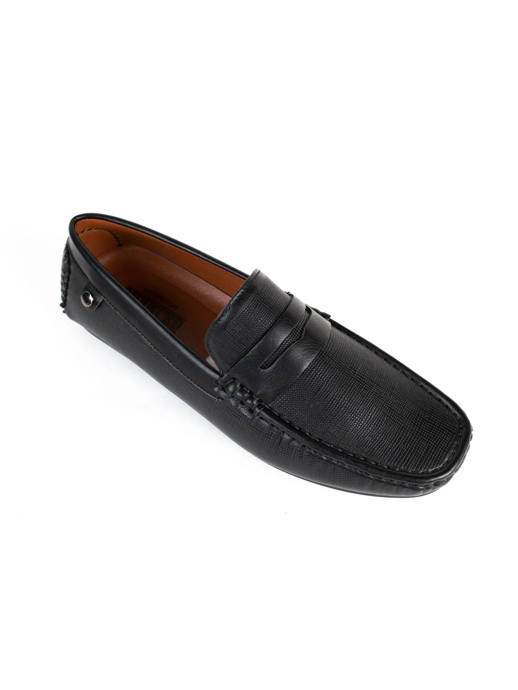 CHARLED Men's PU Loafer RC Black