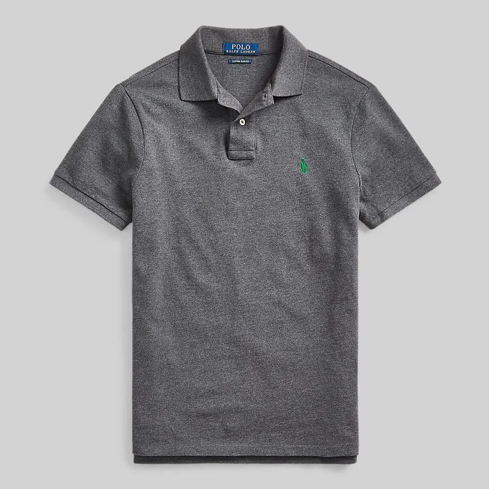 POLO RALPH LAUREN Polo Ralph Lauren POLO-Custom Slim Fit Mesh Polo Shirt MNPOKNI1N820484 020 GREY
