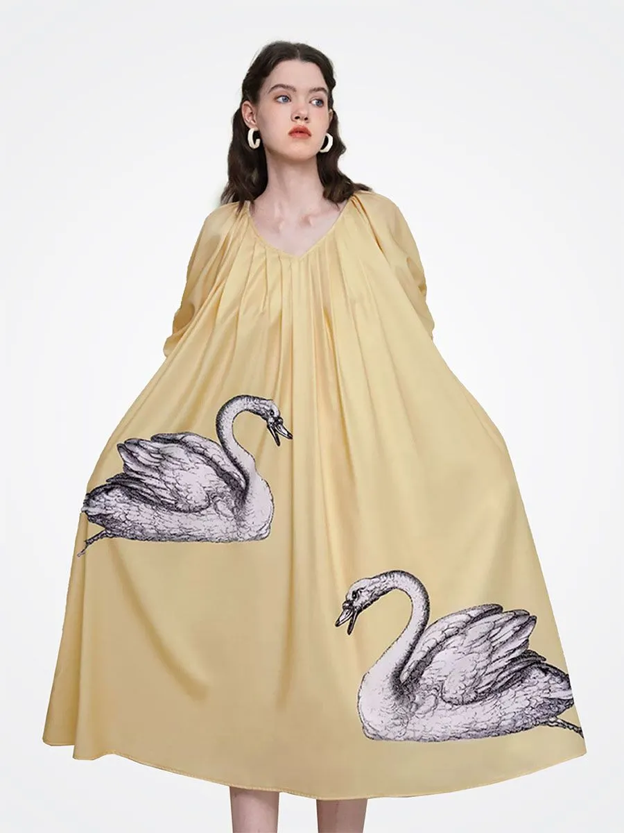 CAMOOONI Women Swan Song Dress Yellow