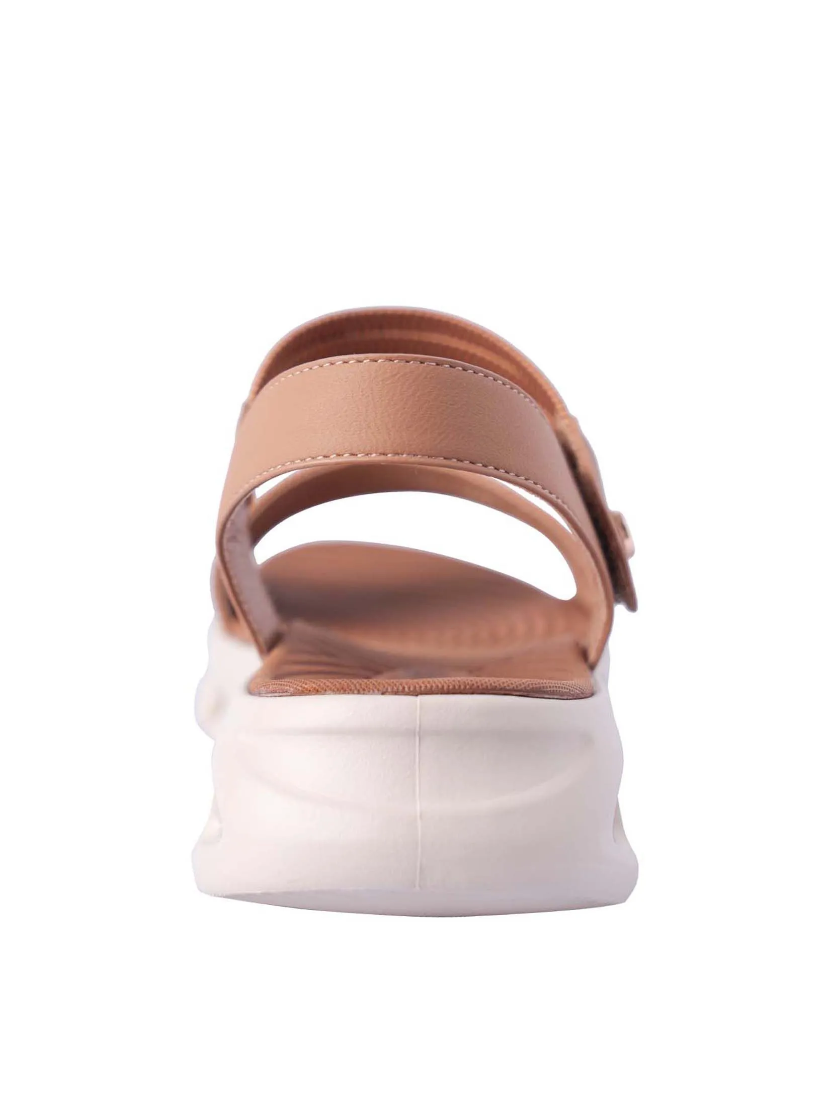 VILLAINS SF STRETCHY Women's Comfort Flat Sandals TAN