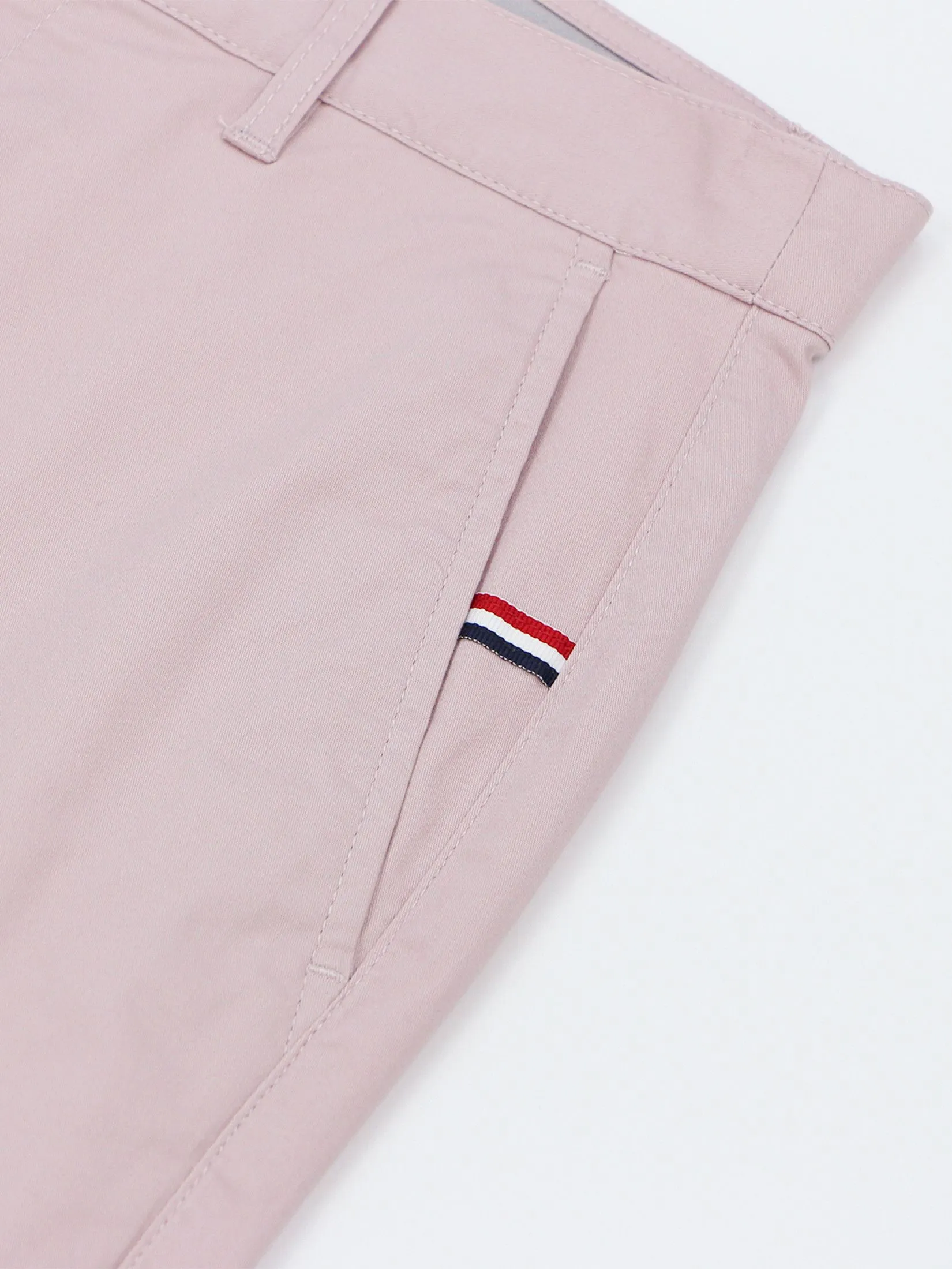 GIORDANO Men's Slim Taper Shorts (180° Elastic Waist) Burnished Lilac Pink